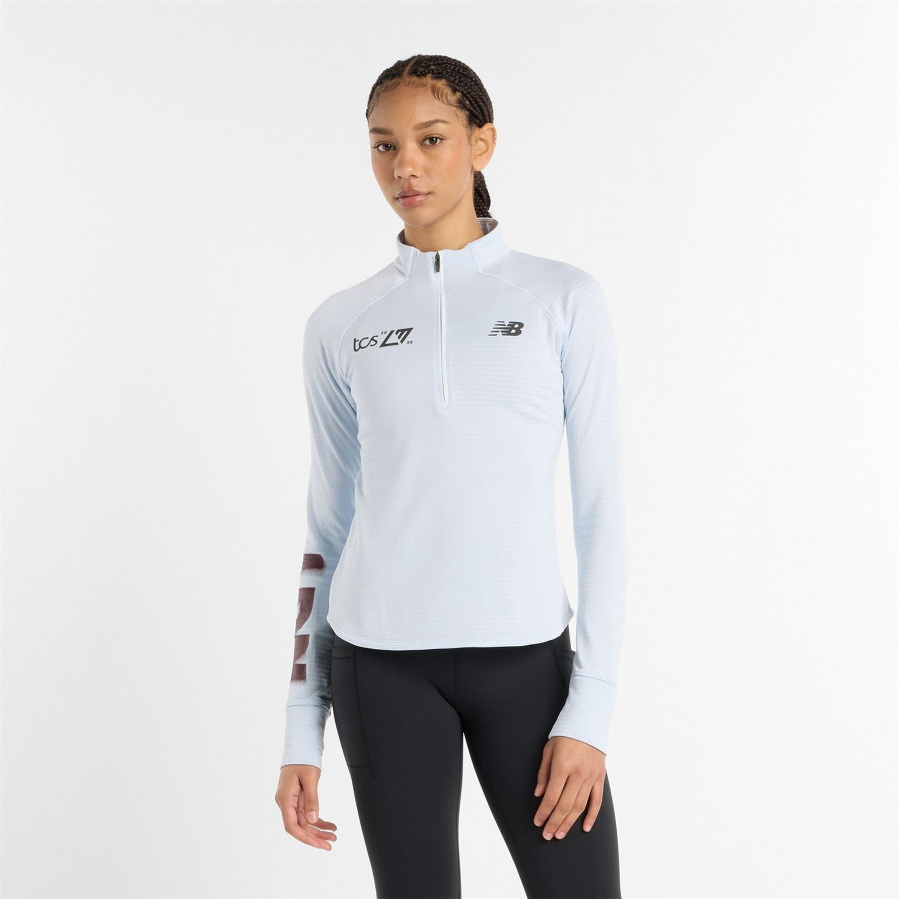 New Balance Womens Balance Heat Grid Half Zip Running Top