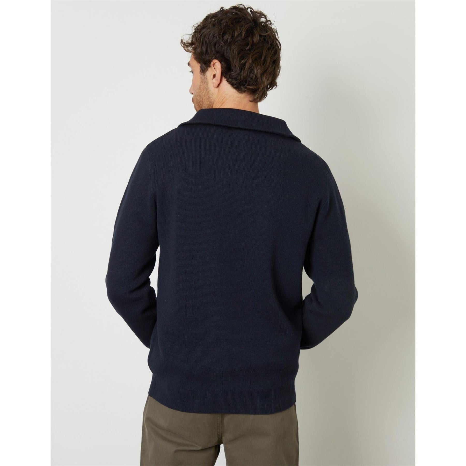 Threadbare Kamrul Quarter Zip Knitted Jumper