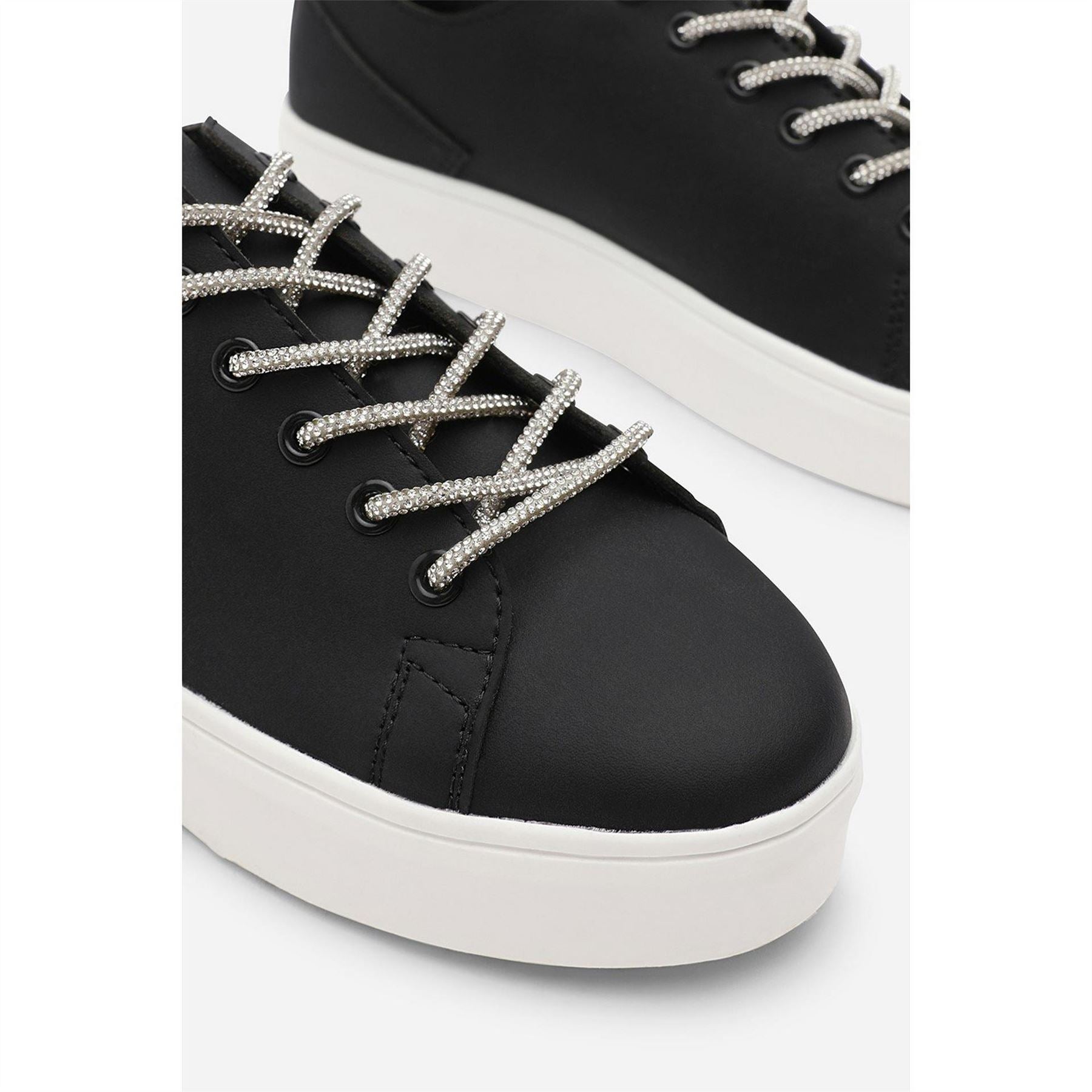 Wheres That From Low Wedge Trainer With Lace Up Detail