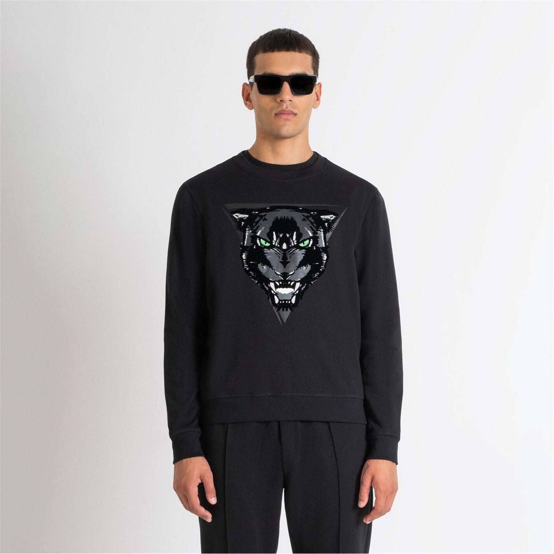 Antony Morato Fit Sweatshirt In Sustainable Cotton Blend Fabric With Panther Print