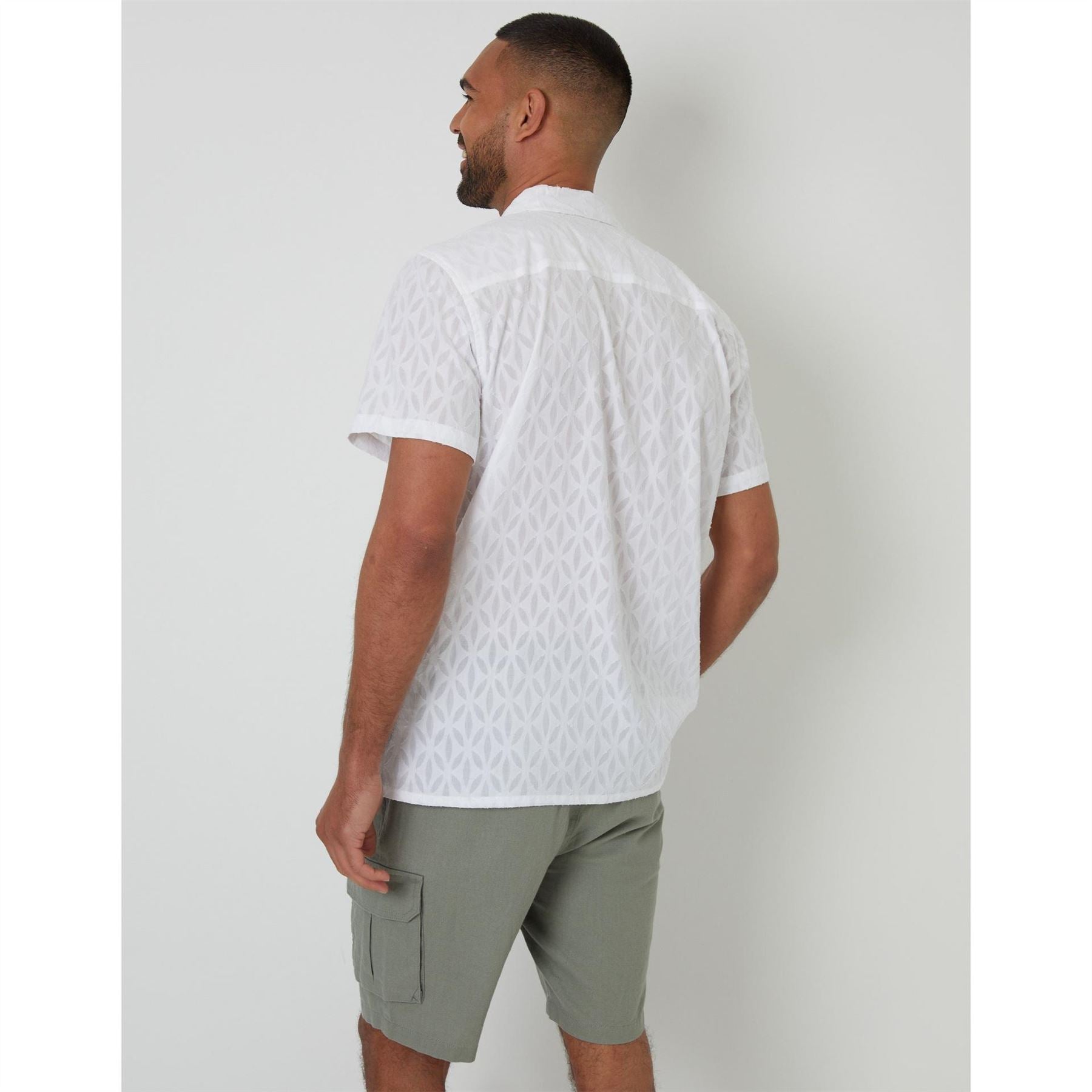 Threadbare Regular Fit Short Sleeve Point Collar Shirt