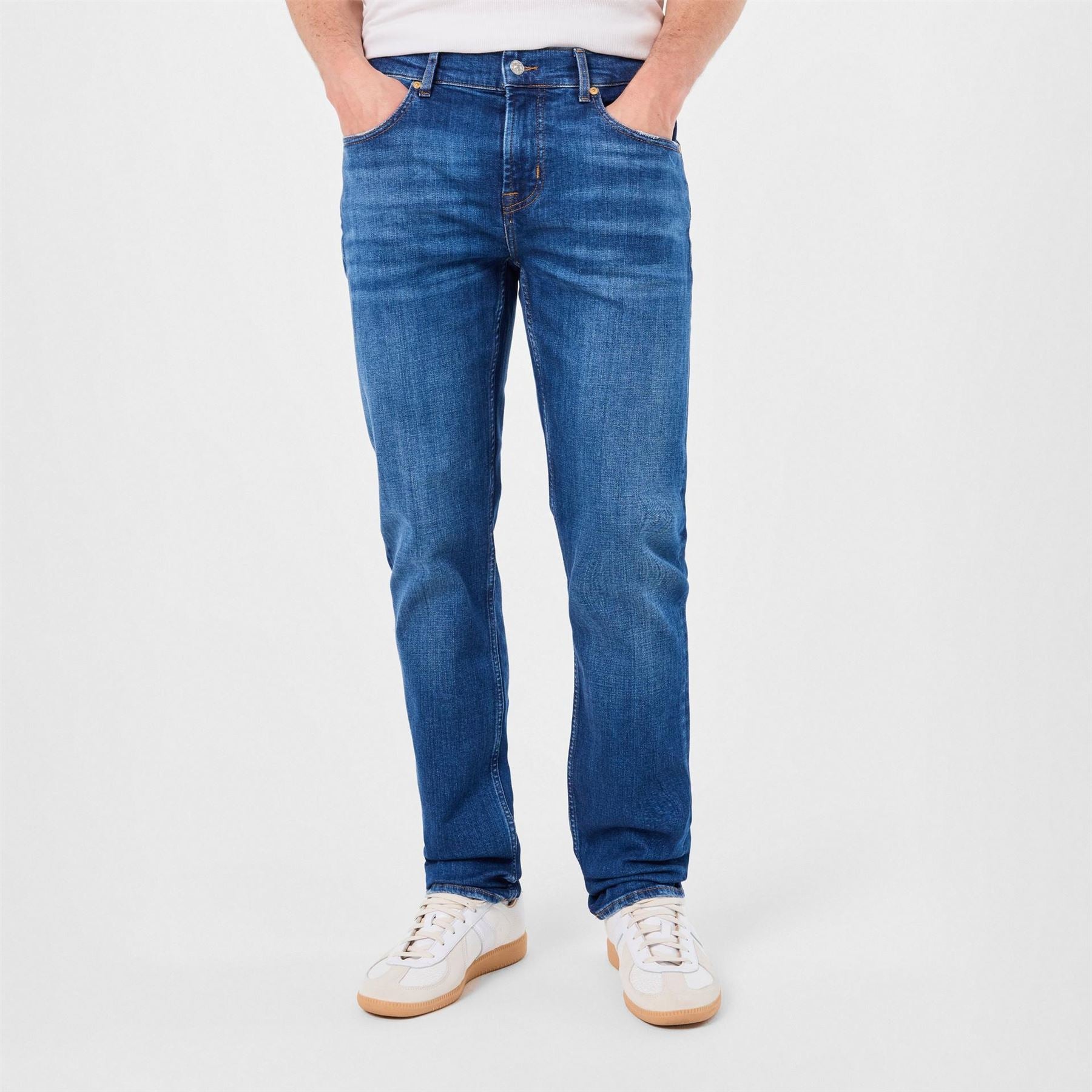 7 For All Mankind Five Pocket Straight Leg Jeans