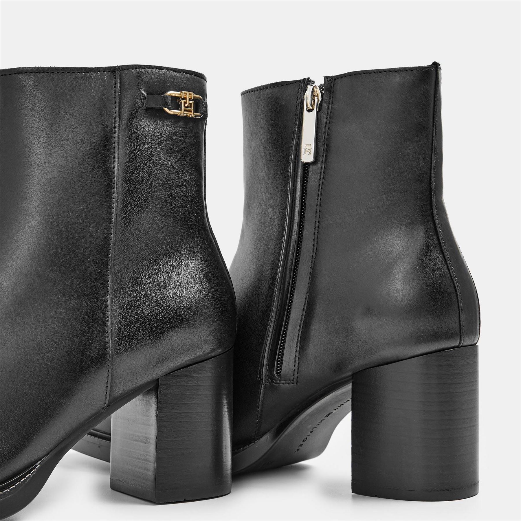 Tommy Hilfiger Stacked Ankle Boots with Block Heel