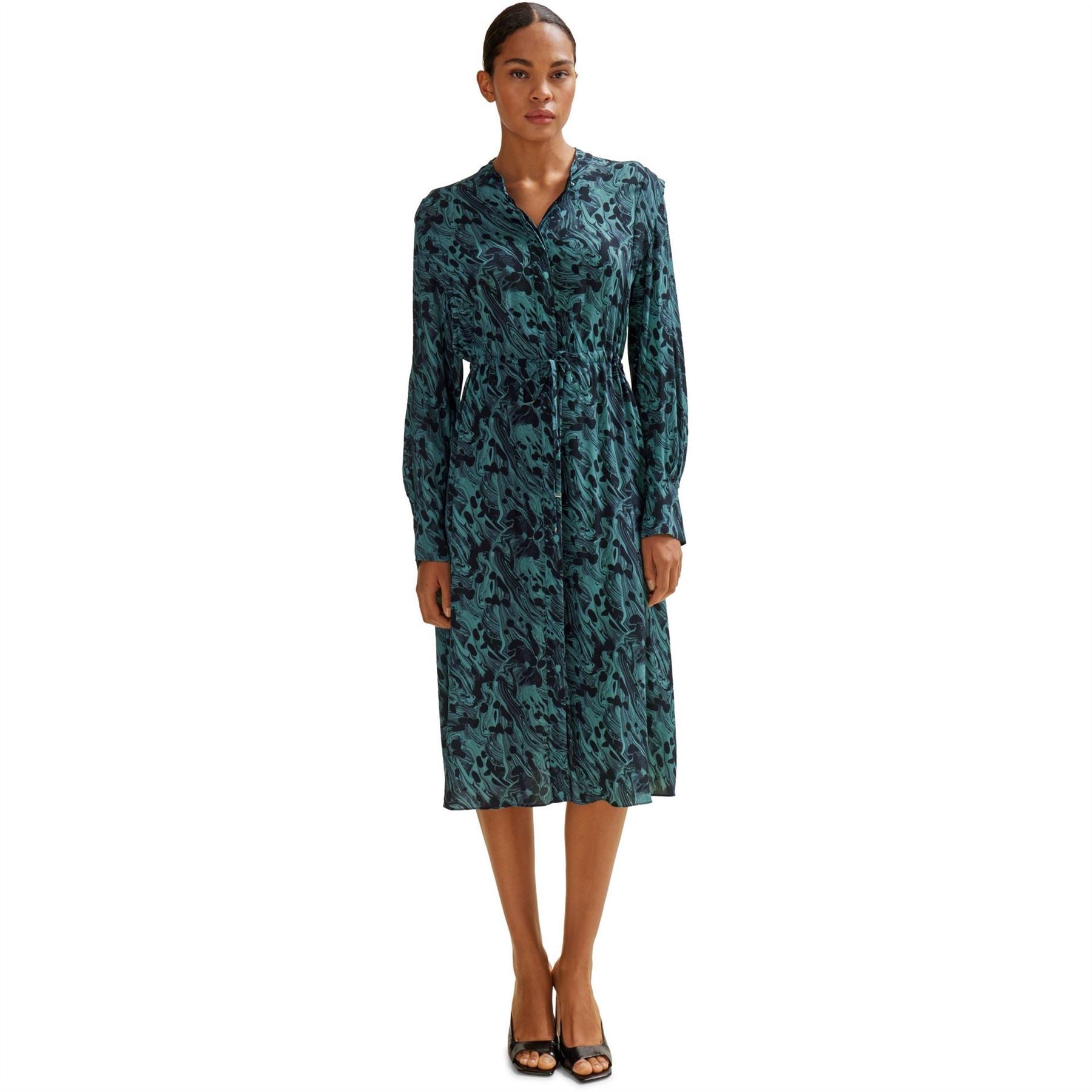 Boss Collared Neck Midi Dress