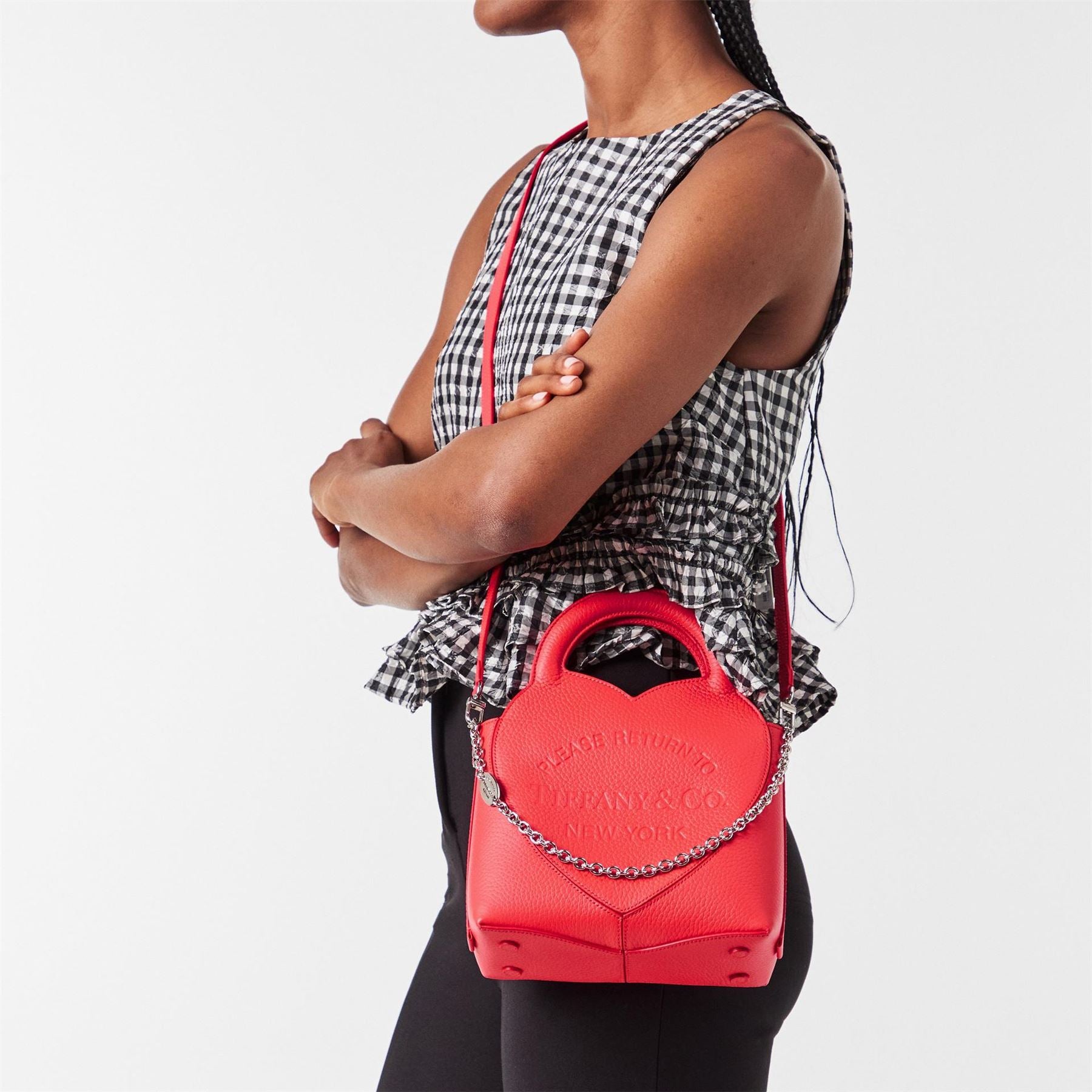 Tiffany Hibiscus Tote Bag with Chain