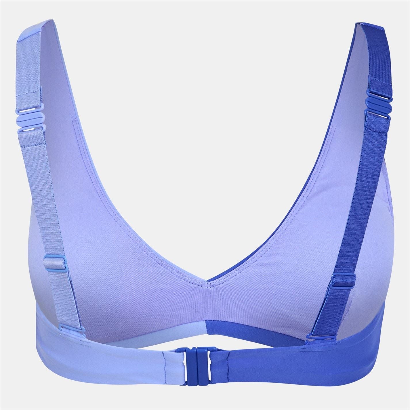 Puma Plunging Neck Color Block Bikini Top