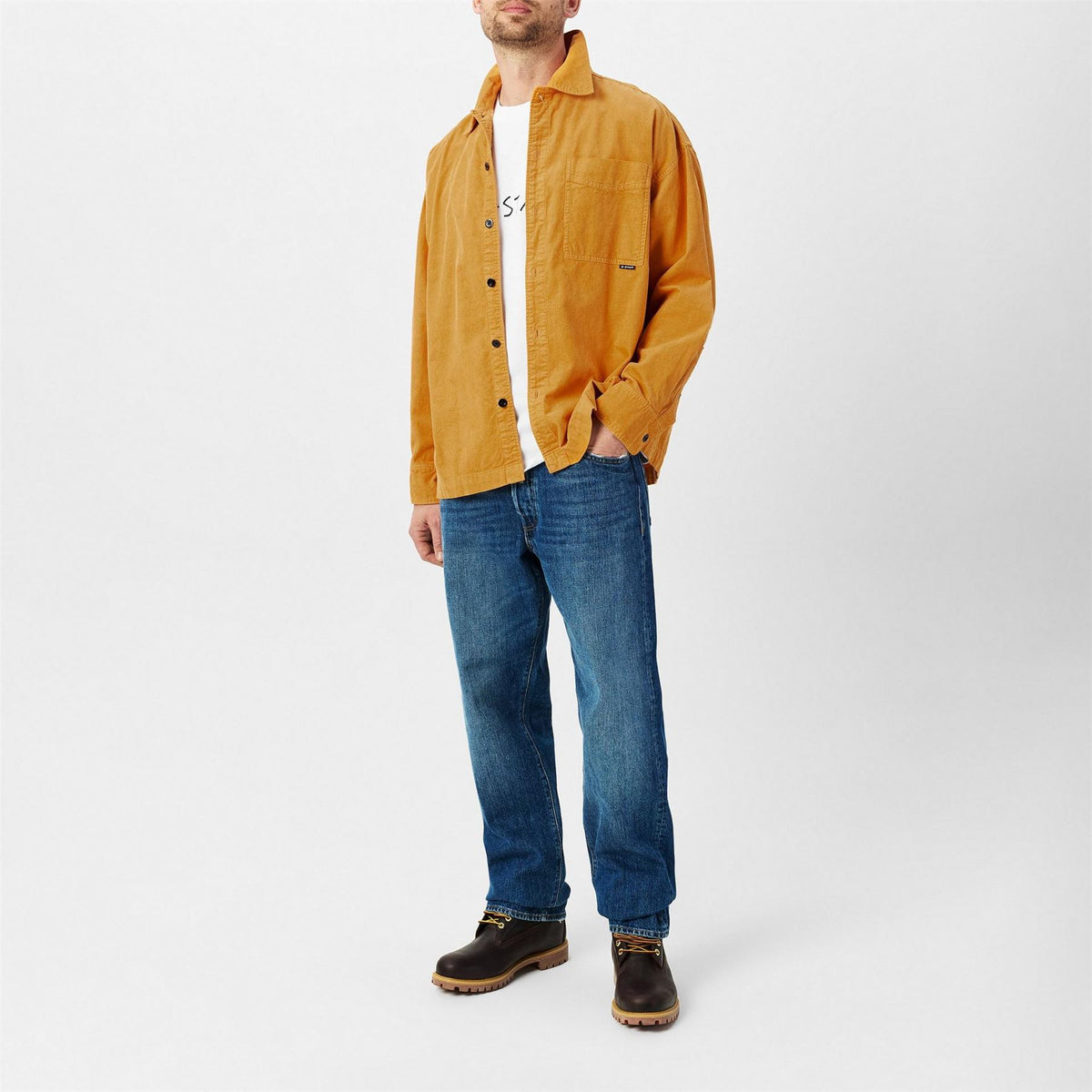 G Star Boxy Fit Collared Neck Shirt Jacket