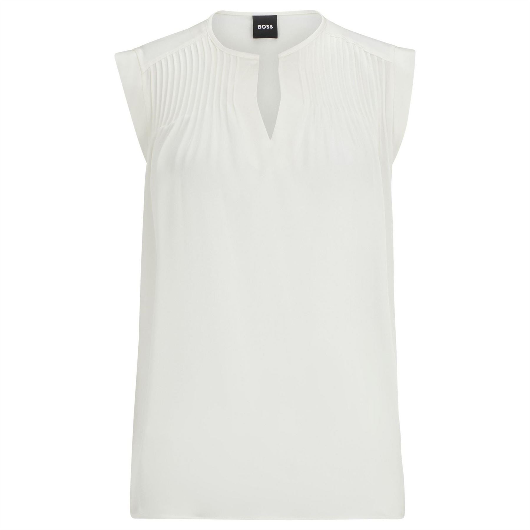 Boss Notched Neck Regular Fit Blouse
