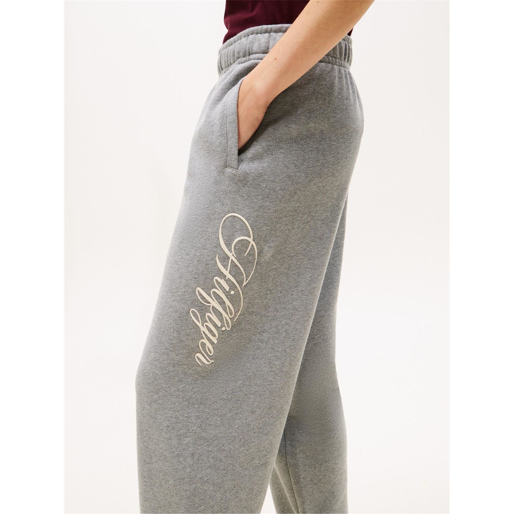 Tommy Hilfiger Script Closed Hem Fleece Joggers