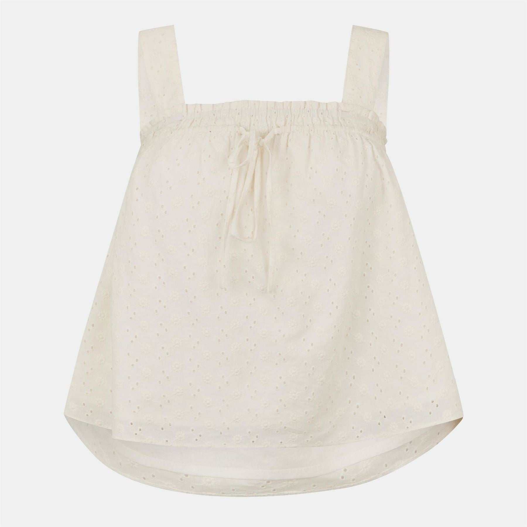 Jack Wills Broderie Shirred Top