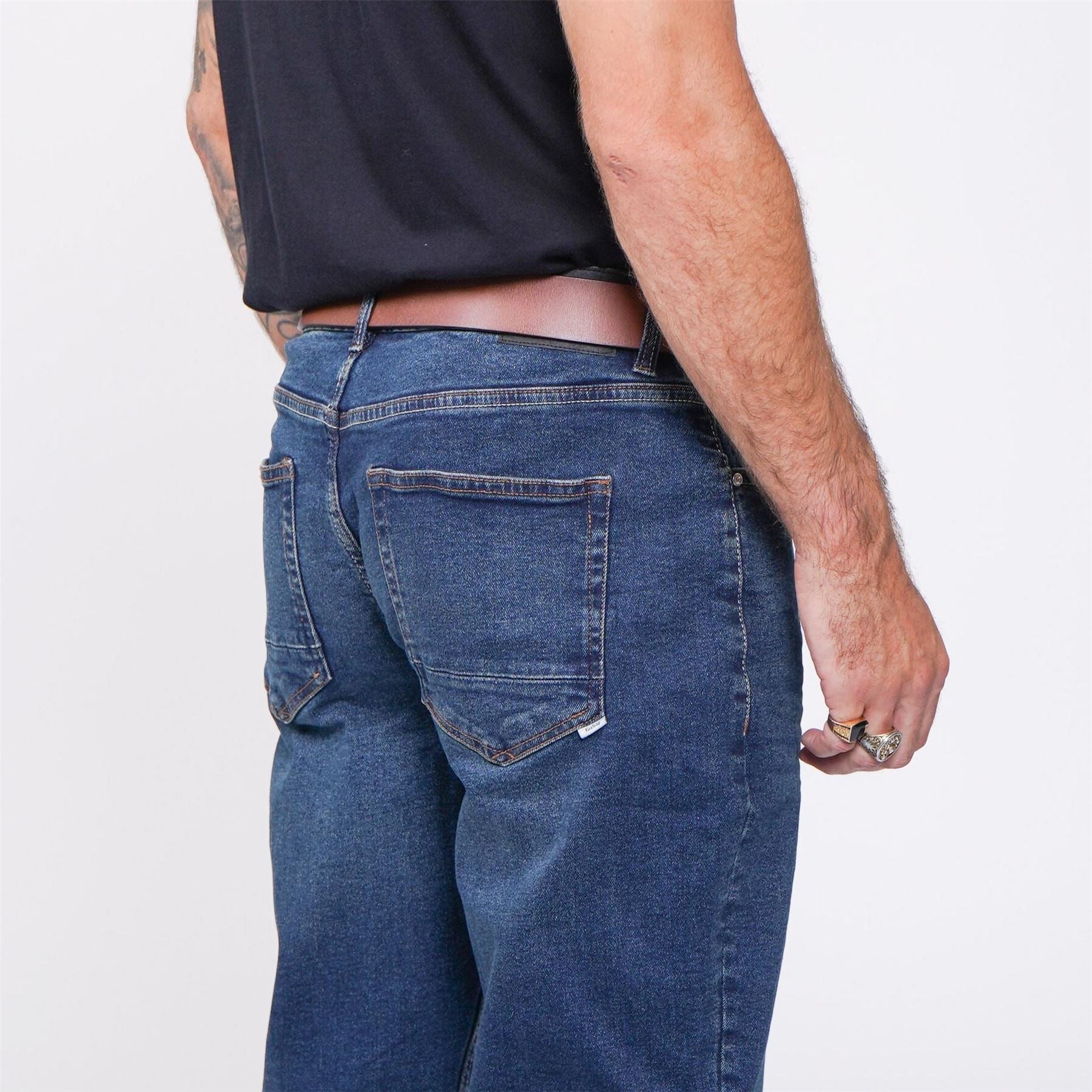 Firetrap Mens Belted Jeans