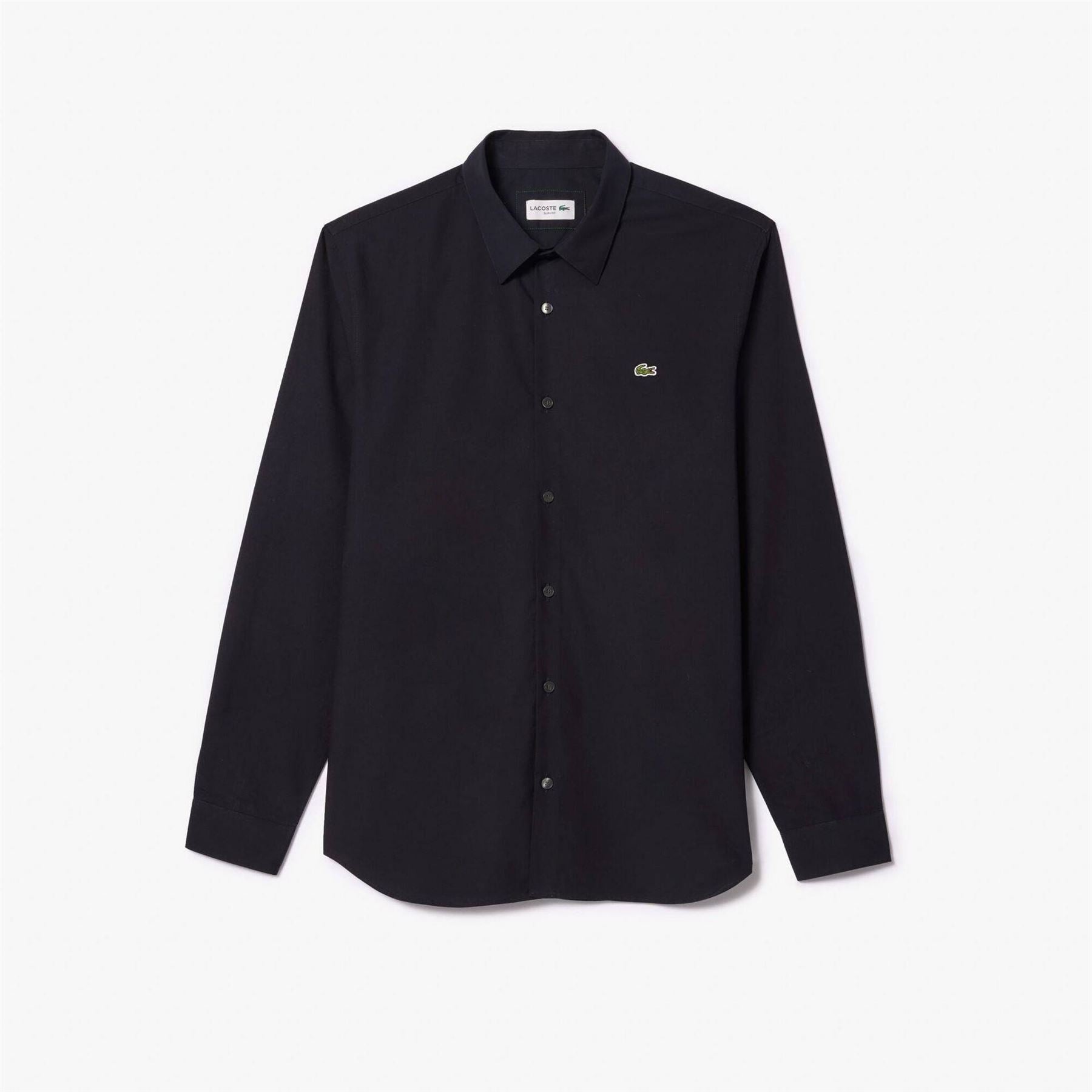 Lacoste Crocodile Print Slim Fit Long Sleeve Cuff Shirt
