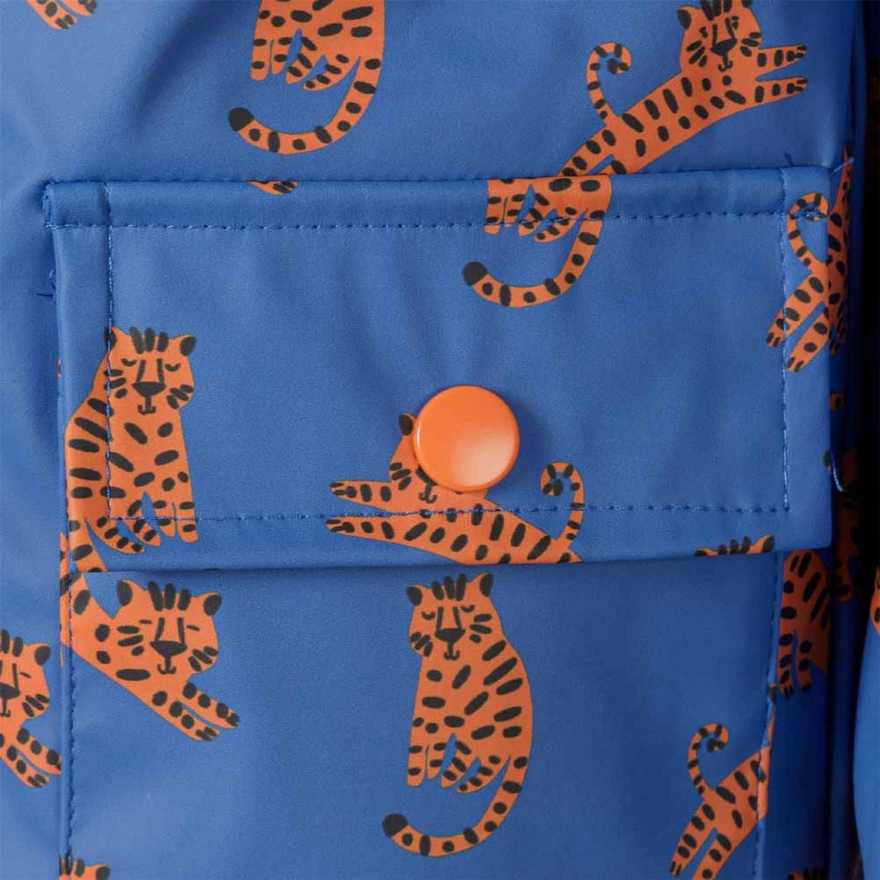 Minoti Boys Rain Jacket Printed Cobalt Blue
