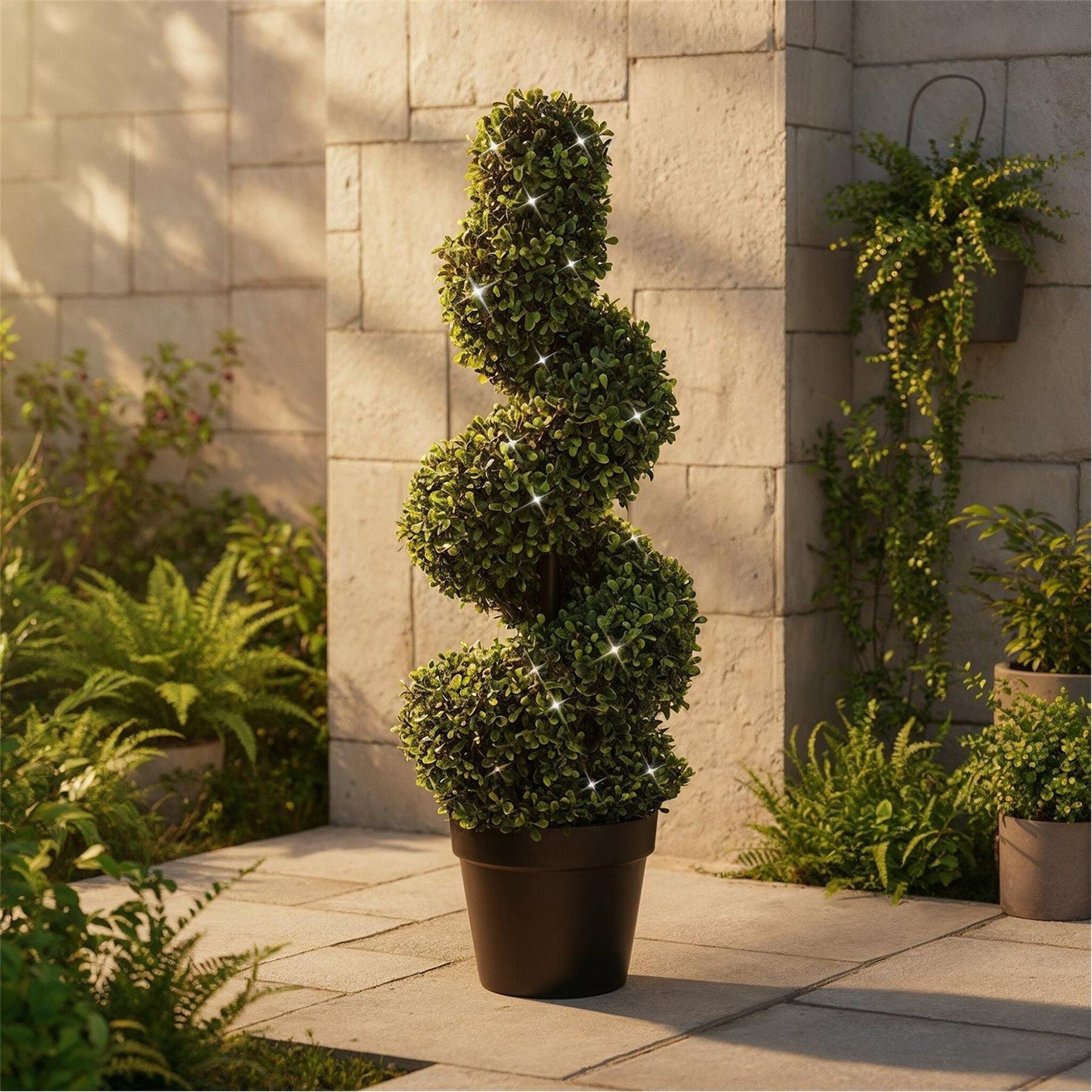 Streetwize Of Artificial Topiary Trees   Solar Powered Twist Style