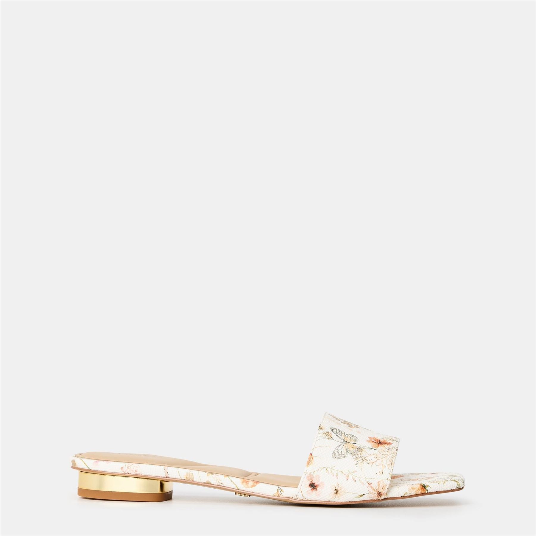 Aldo Floral Open Toe Flat Heel Slides
