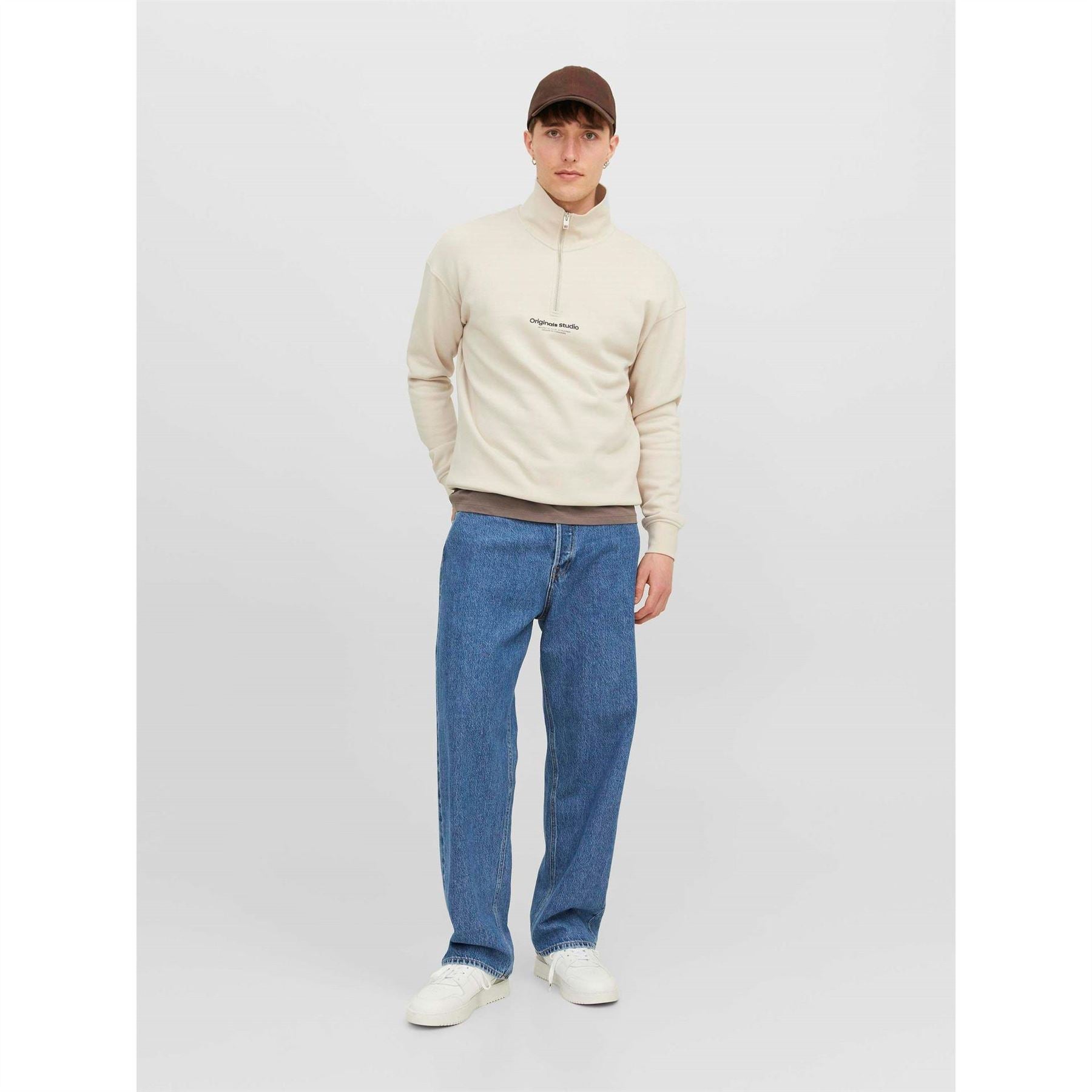 Jack and Jones Alex Wide Leg Mid Rise Jeans