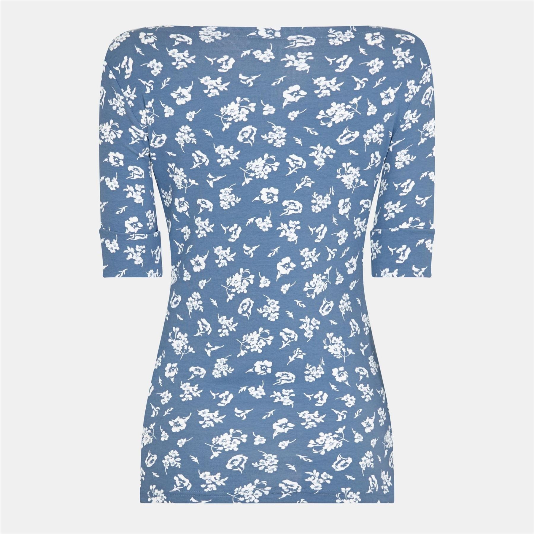 Lauren by Ralph Lauren Judy Slim Fit Three Quarter Sleeve T-Shirt