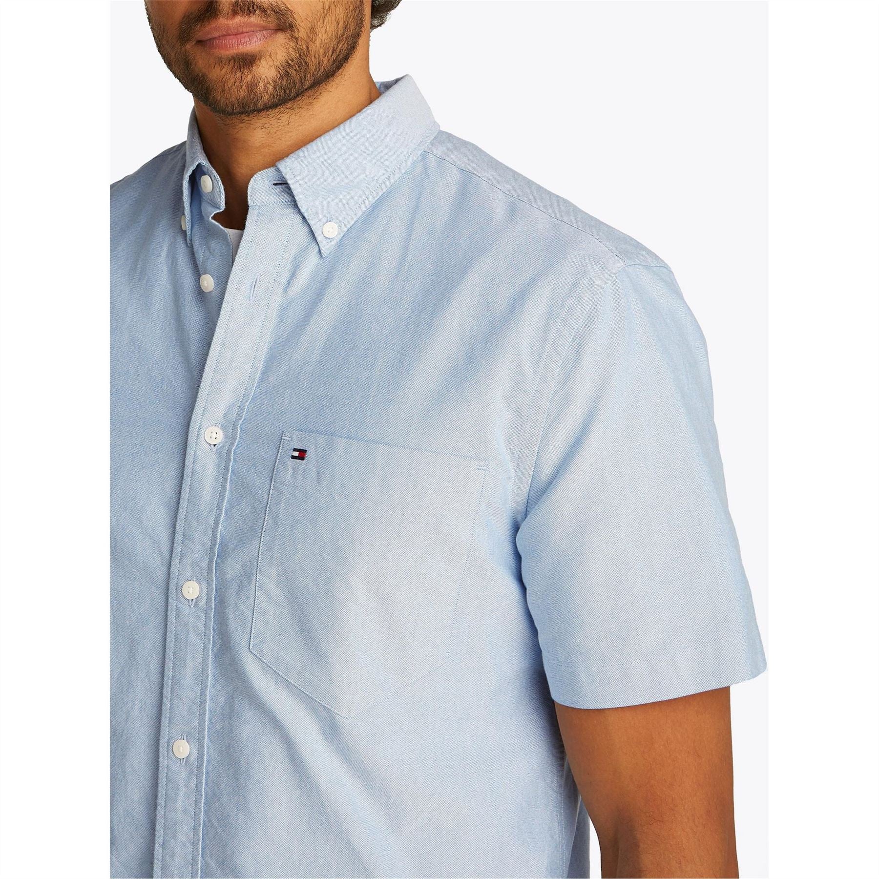 Tommy Hilfiger Heritage Oxford Short Sleeve Plain Shirt