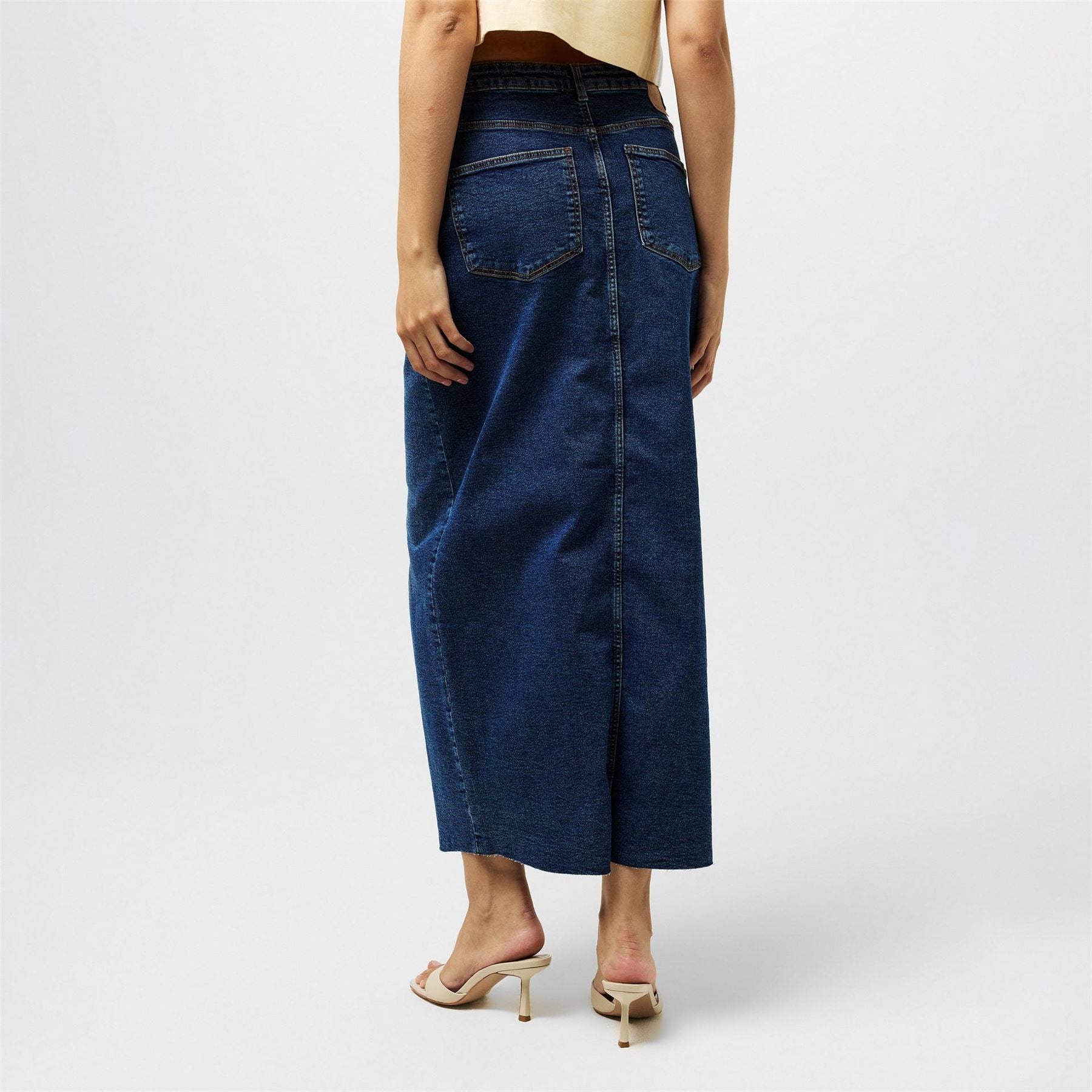 Pieces Skirt Fem Wov Midi Pencil Skirt