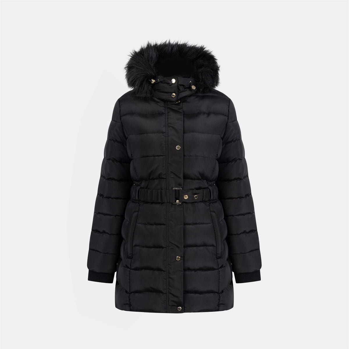 Firetrap Waterproof Long Sleeve Mid Length Puffer Jacket