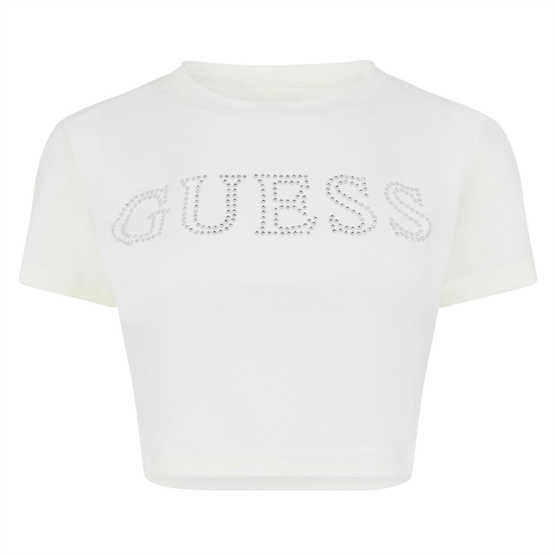 Guess Couture Cropped Crew Neck T-Shirt