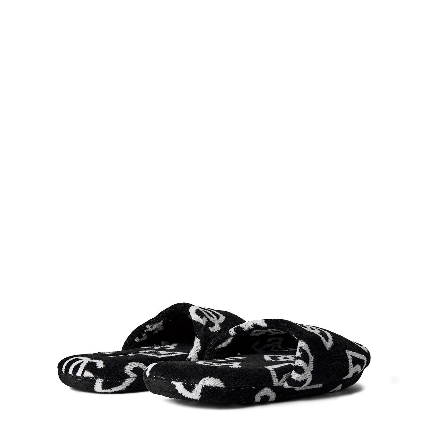 Dolce and Gabbana Casa And Gabbana Jacquard Cotton Terry Slippers