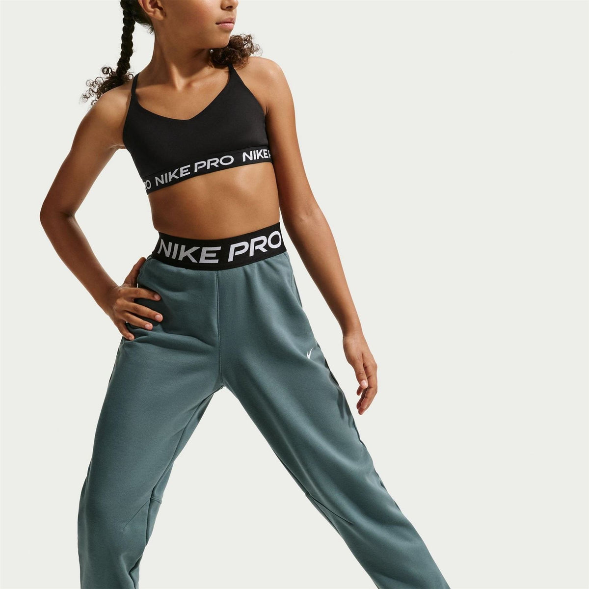 Nike Pro Fleece Solid Patterned Slim Joggers