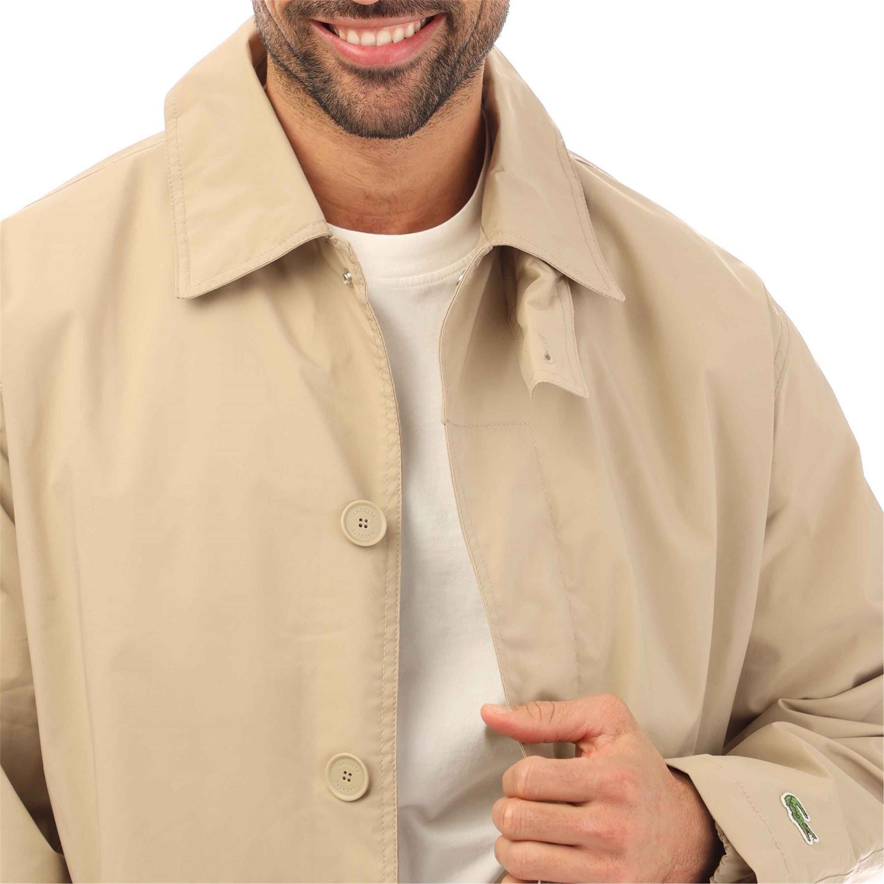 Lacoste Belt Fastening Trench Coat