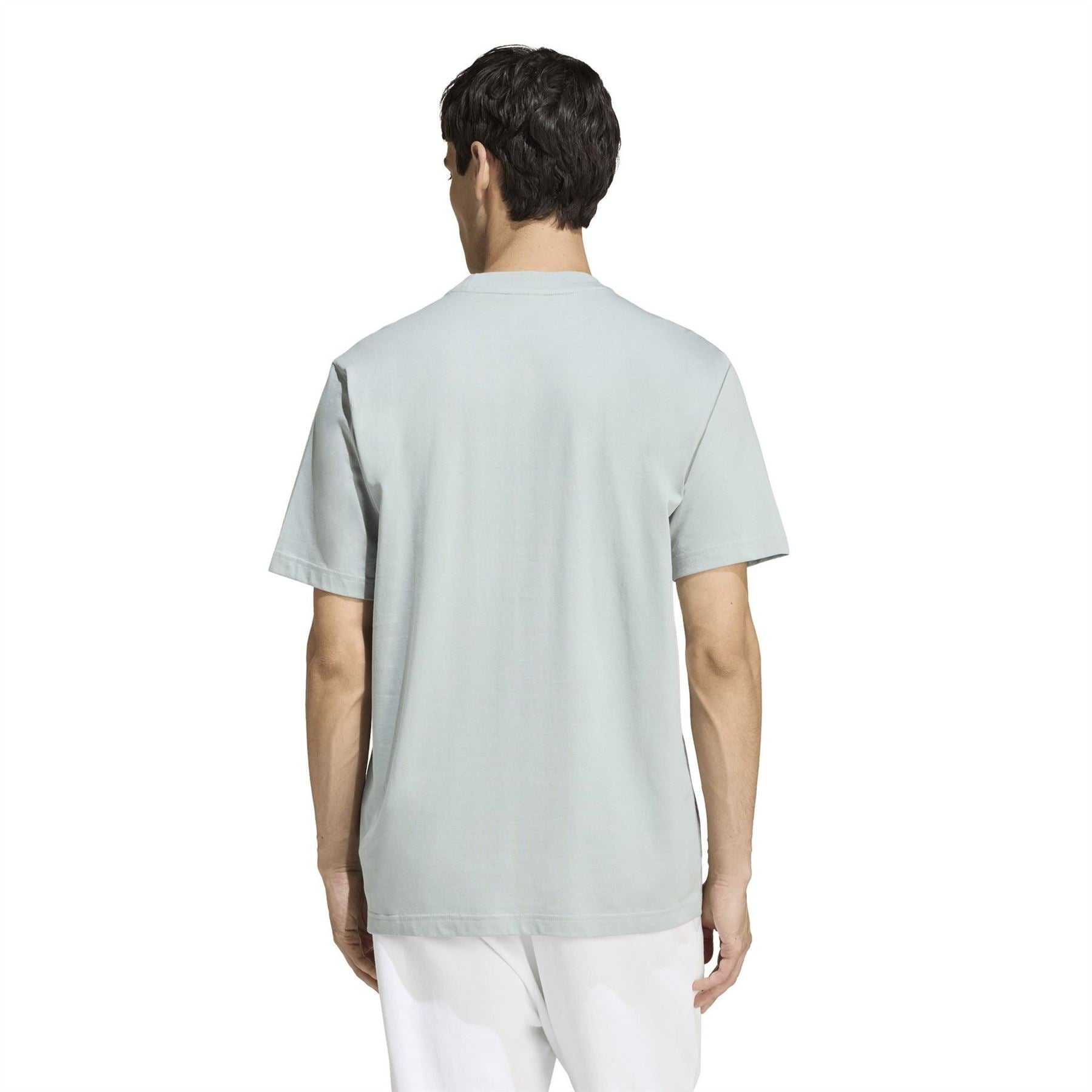 adidas Mens Essentials Single Jersey Linear Embroidered Logo T-Shirt