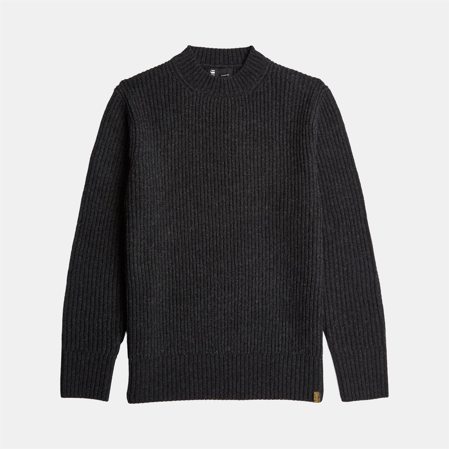 G Star Rib Crew Neck Long Sleeve Sweater