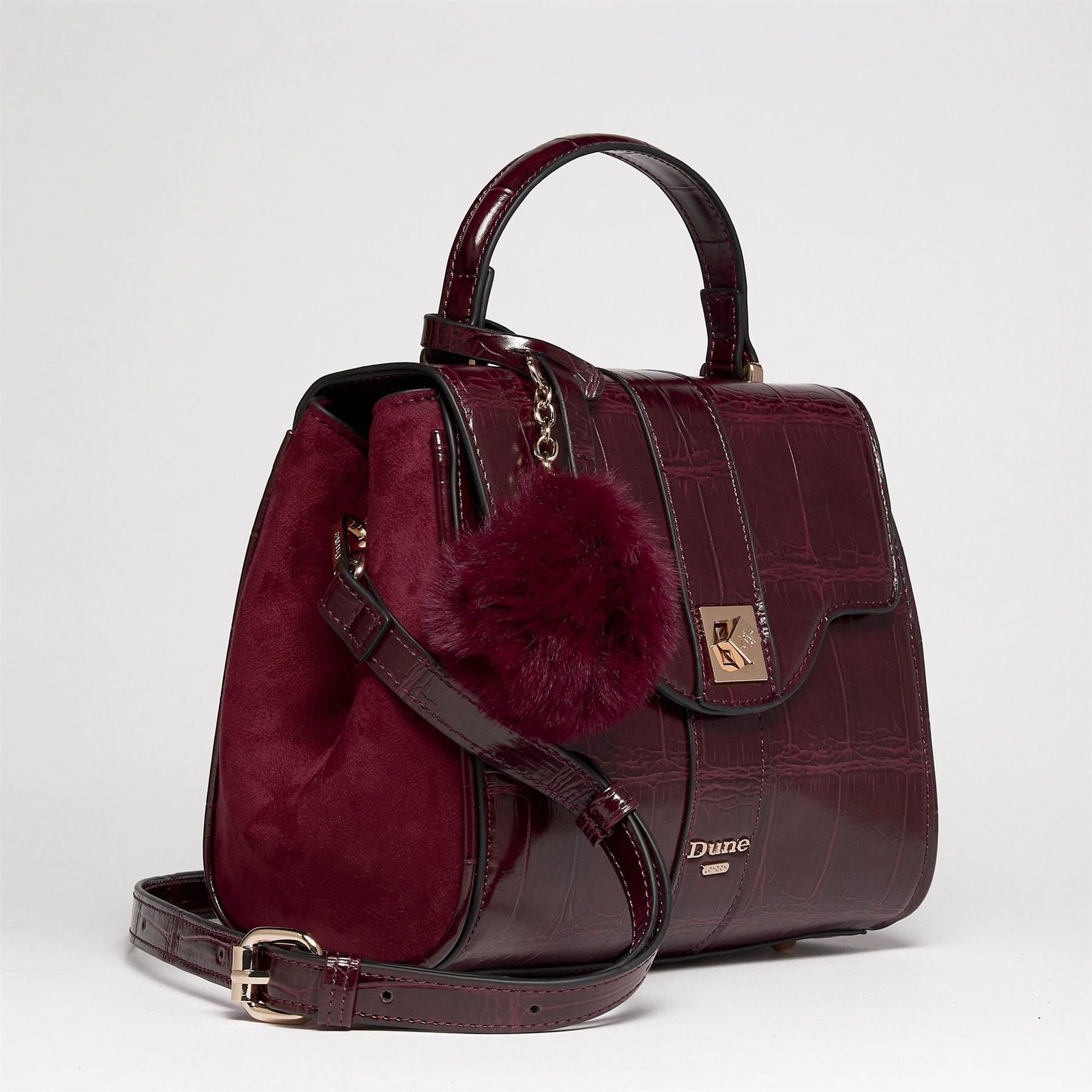 Dune London Dassios Textured Box Bag with Key Ring