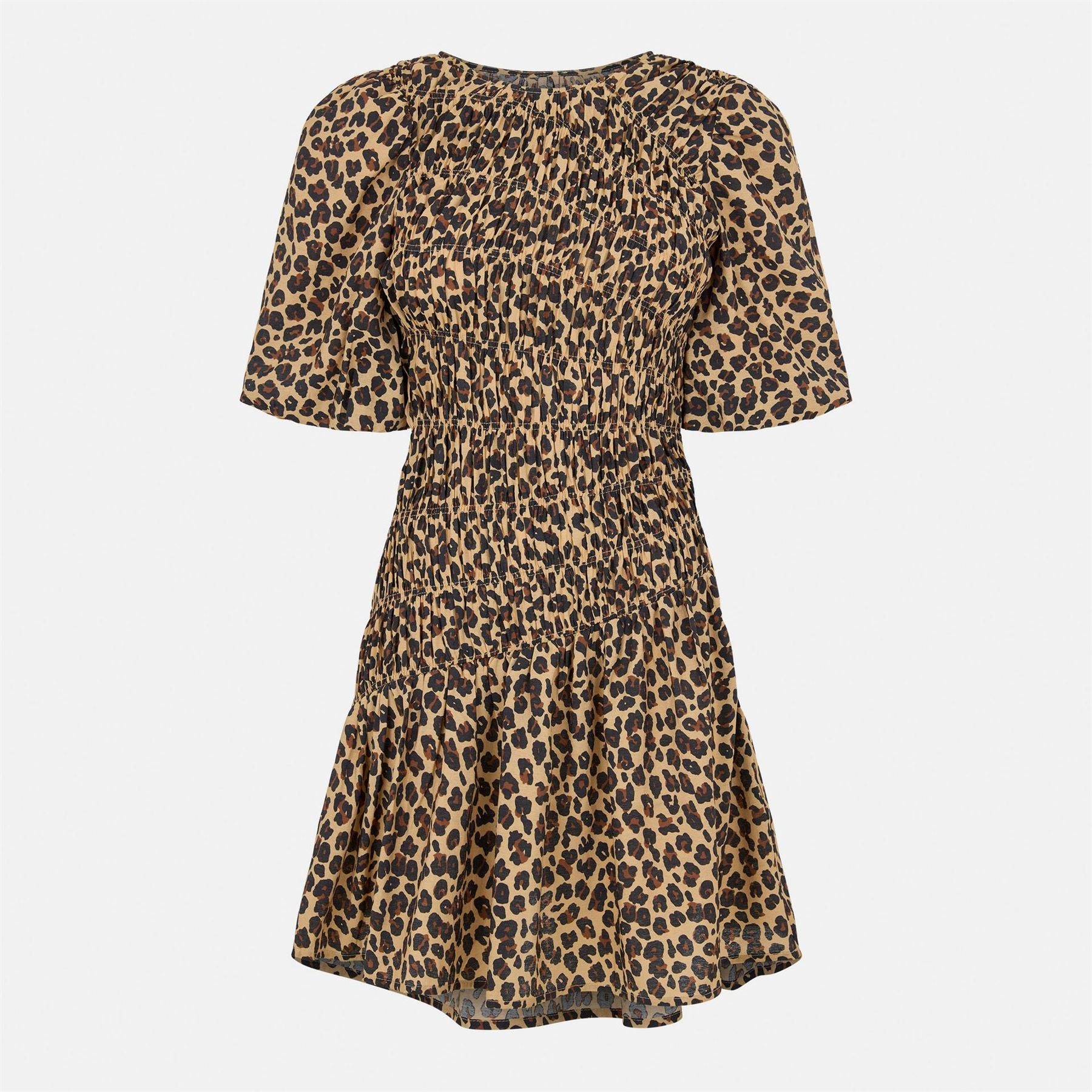 Never Fully Dressed Leo Crew Neck Short Sleeve Mini Dress