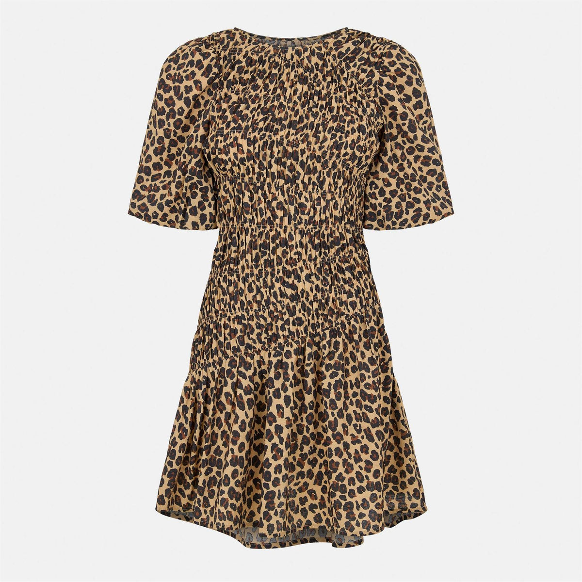 Never Fully Dressed Leo Crew Neck Short Sleeve Mini Dress