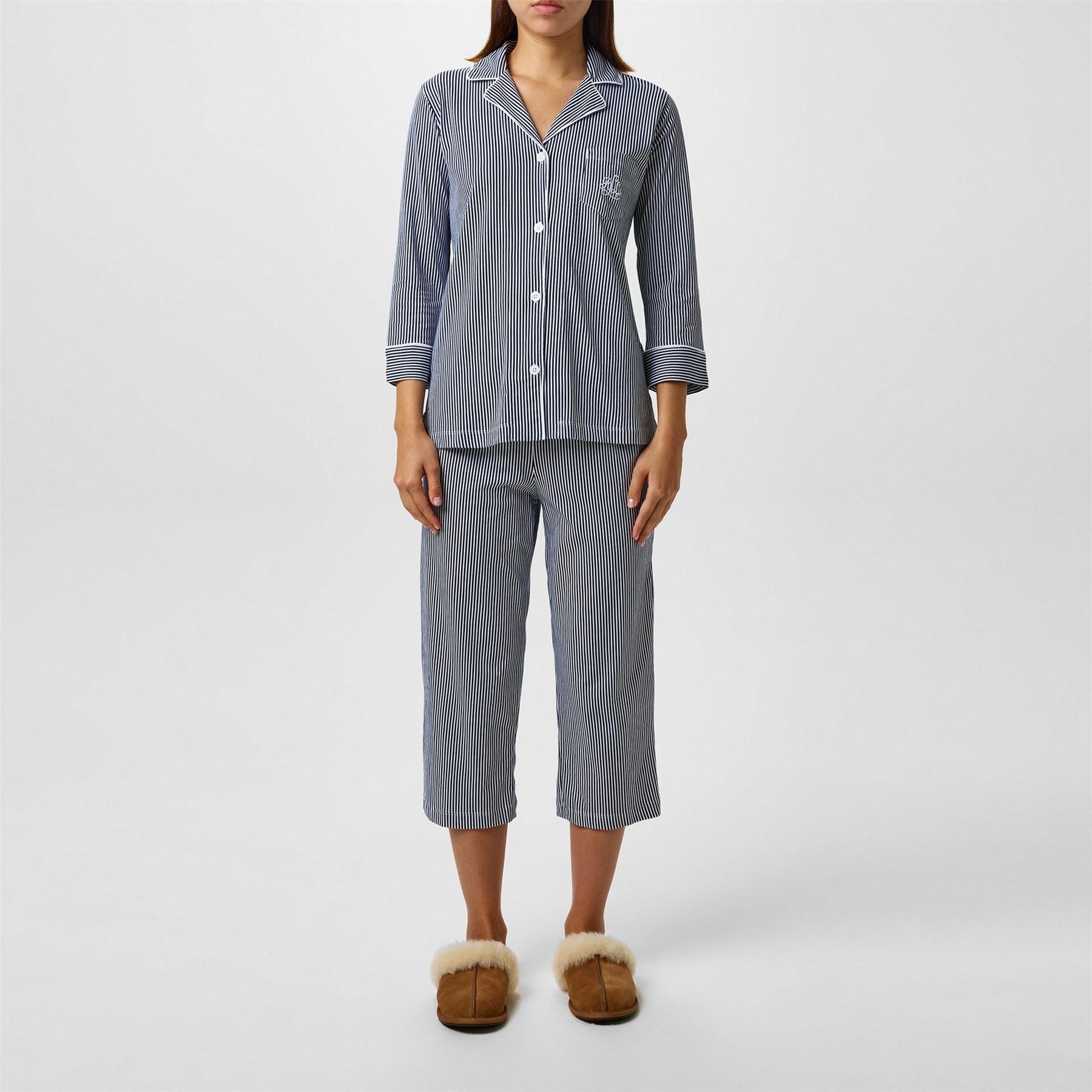 Lauren by Ralph Lauren Classic Notch Long Sleeve Pyjama Set
