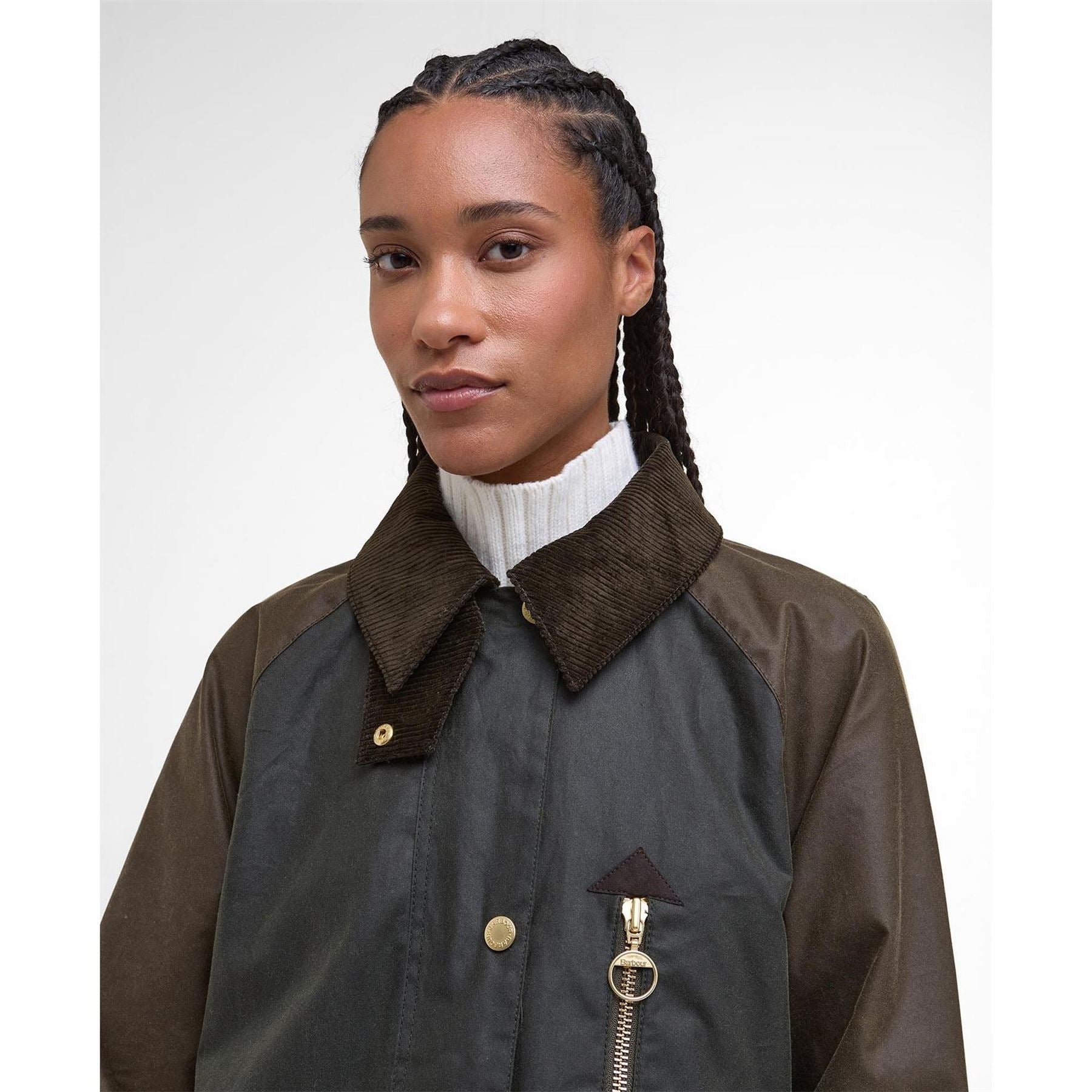 Barbour Evette Waxed Long Sleeve Wax Jacket