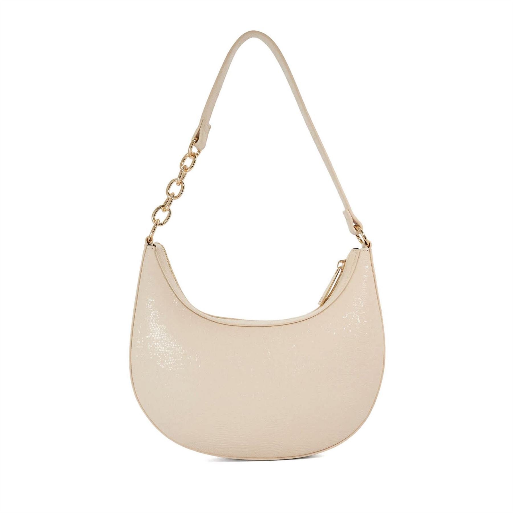 Dune London Diversion Marble Patterned Crescent Hobo Bag