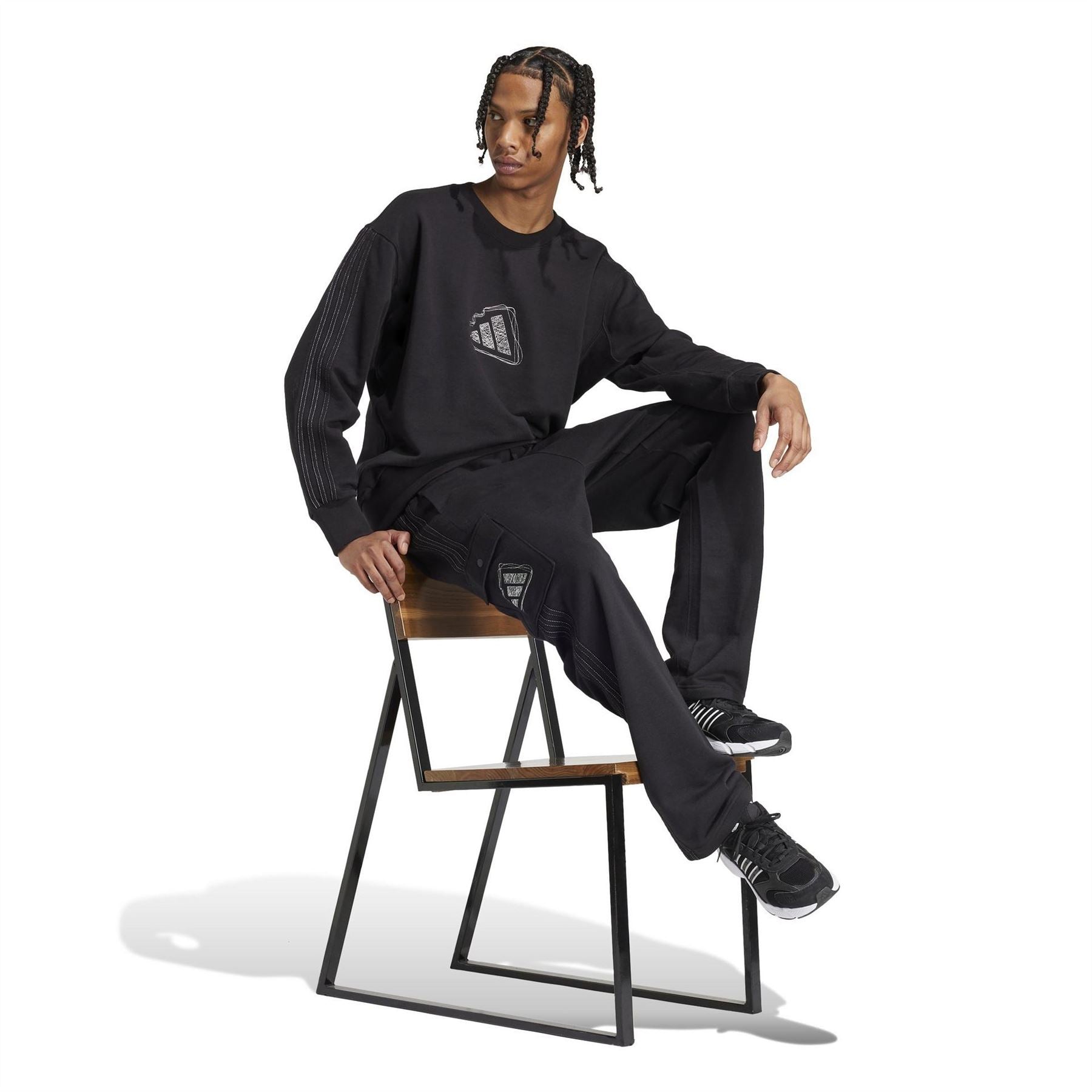 adidas Mens All Szn French Terry Graphic Seasonal Jogging Bottoms