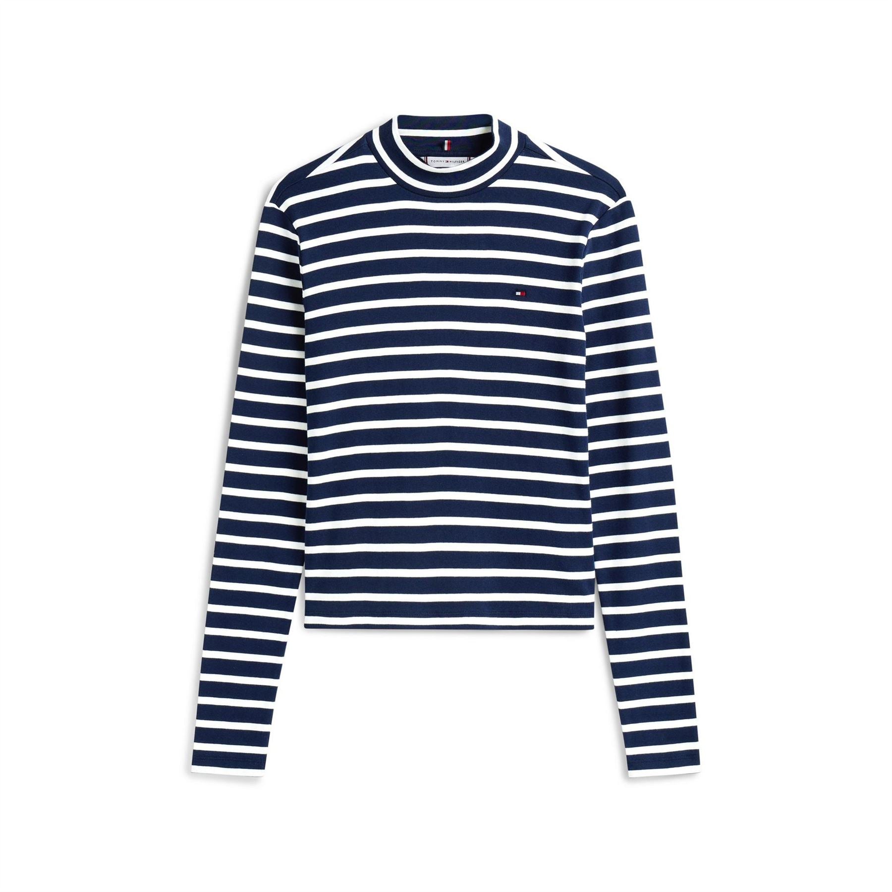 Tommy Hilfiger Slim Fit Crew Neck Long Sleeve T-Shirt