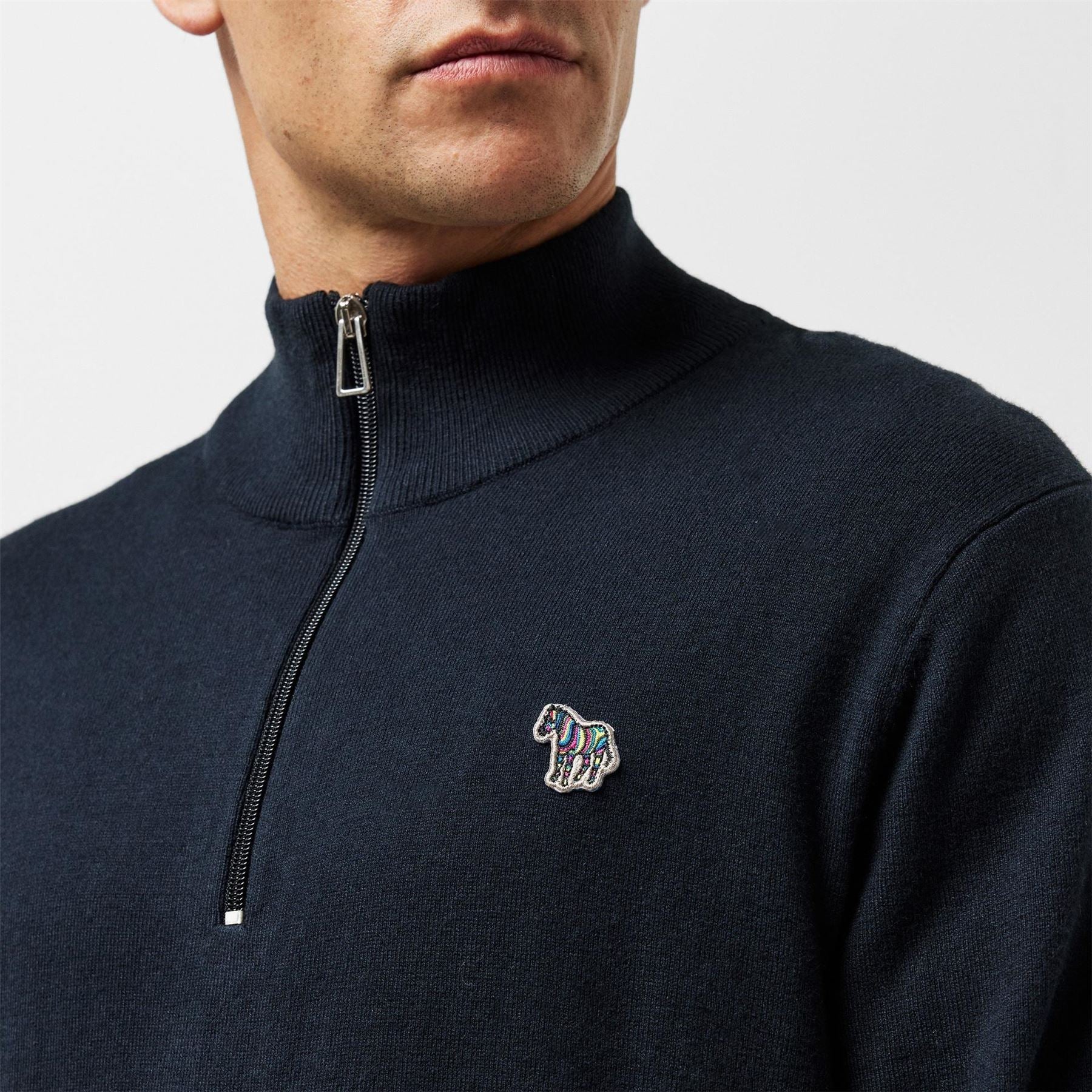 PS Paul Smith Logo Quarter Zip Sweater