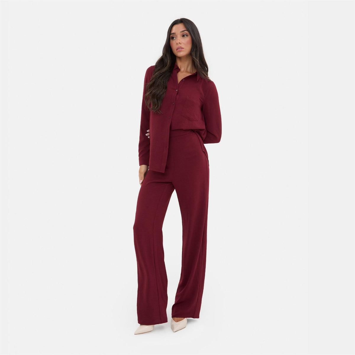 I Saw It First Crepe Wide Leg Trouser