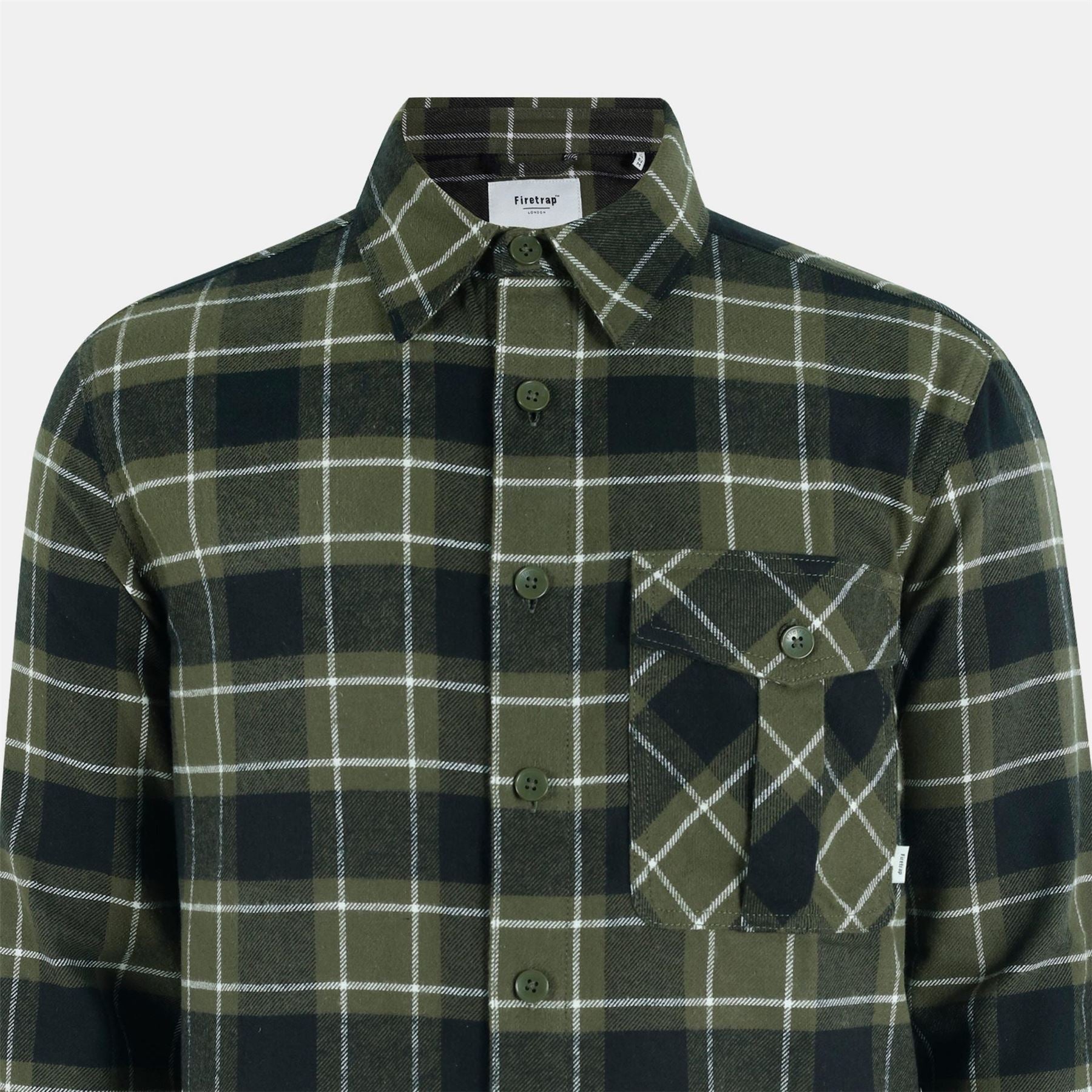 Firetrap Anthm Collared Neck Long Sleeve Shirt
