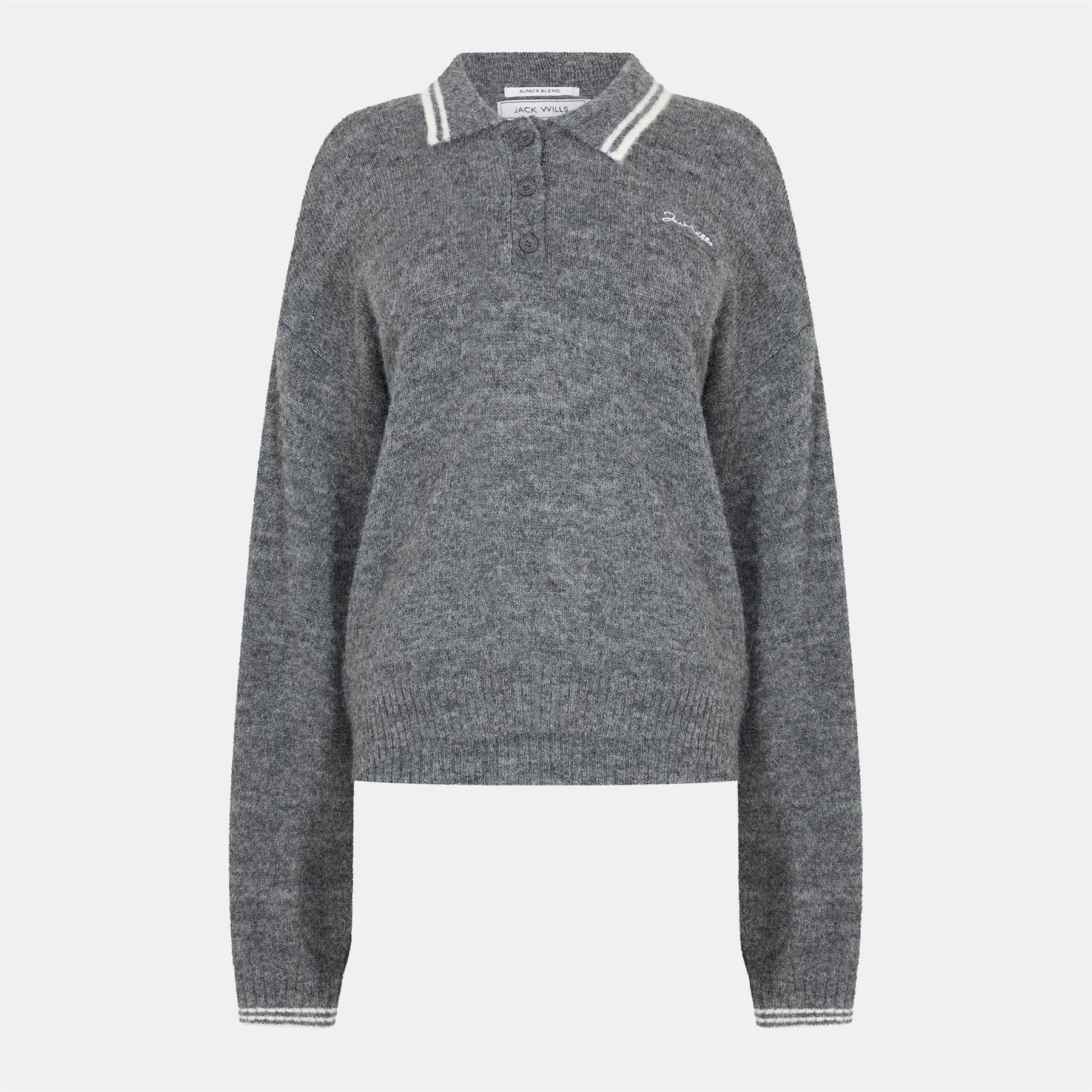 Jack Wills Collared Neck Long Sleeve Polo Knit Sweater