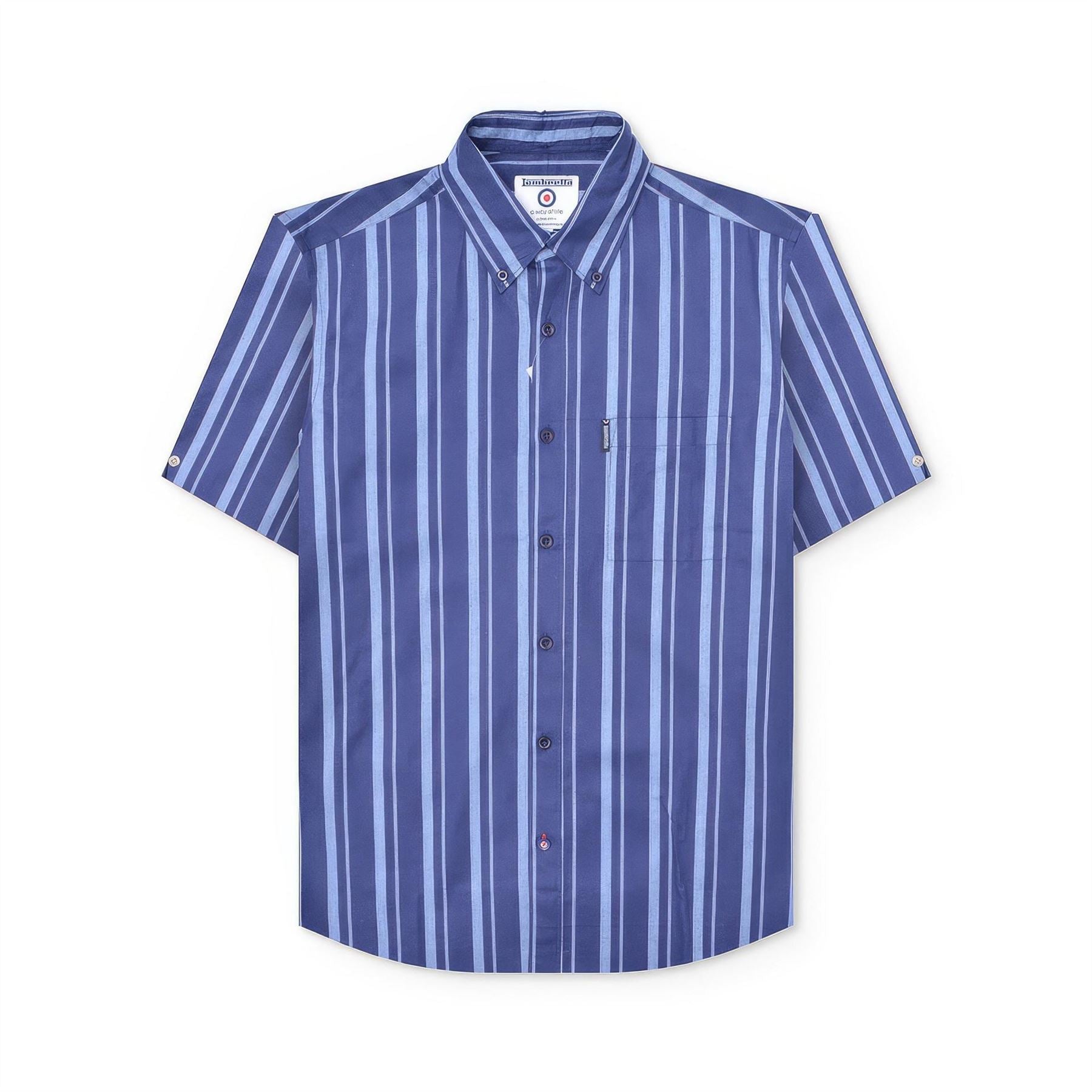 Lambretta Striped Short Sleeve Regular Fit Shirt