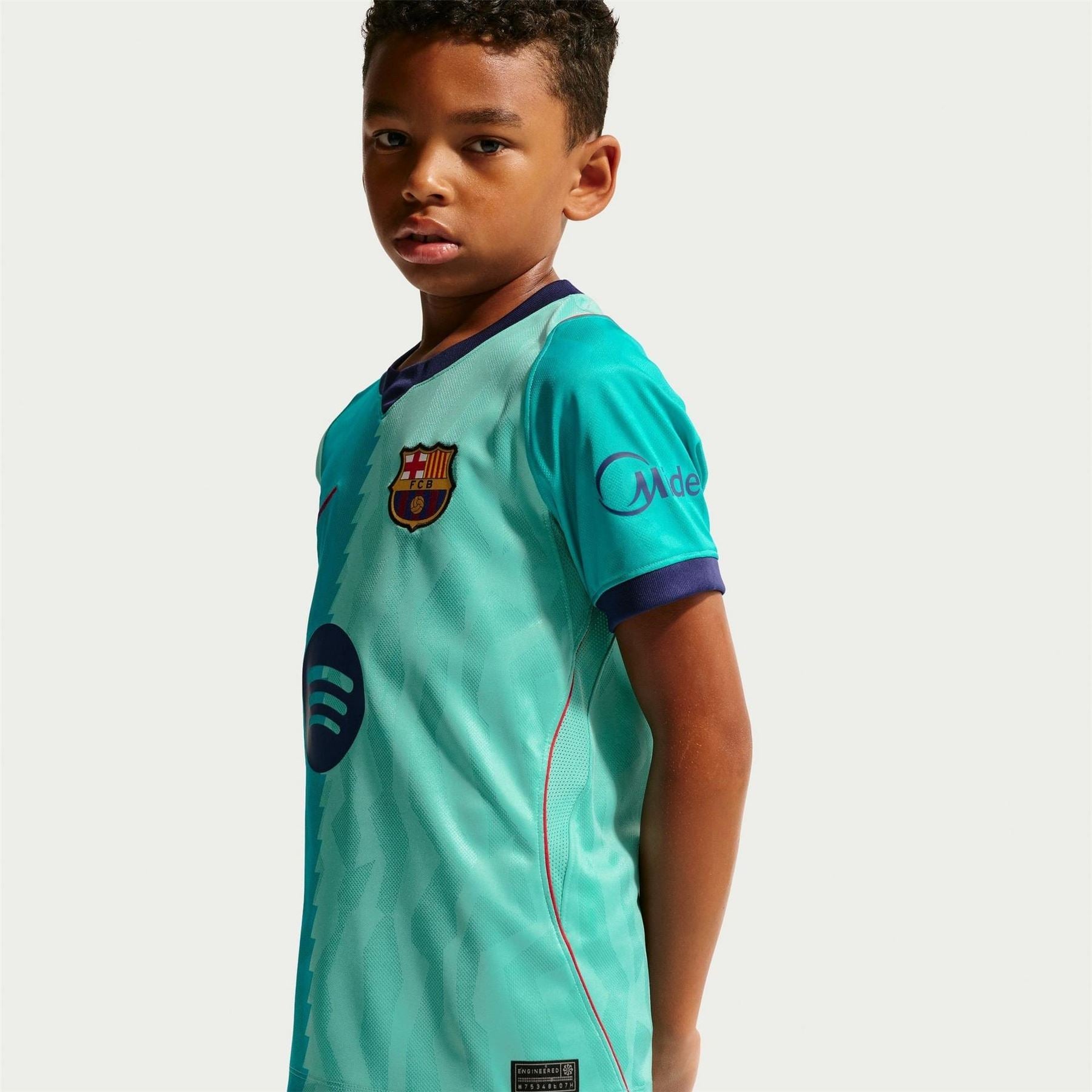 Nike Barcelona Third 26 27 Short Sleeve Dri Fit Football Shirt