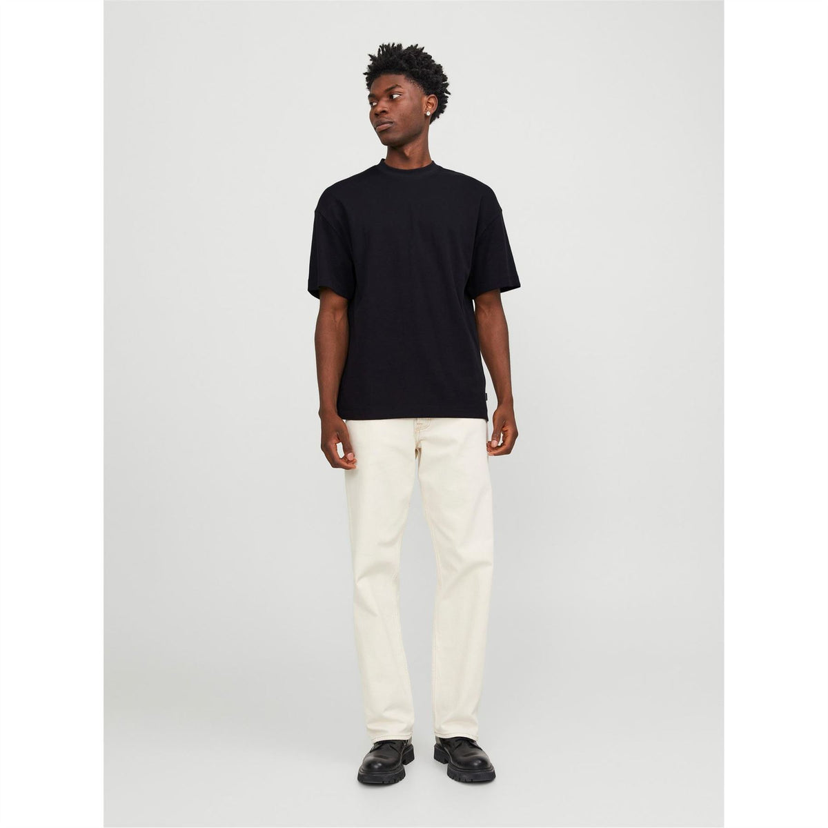 Jack and Jones Crew Neck Ribbed Collar Short Sleeve Jersey T-Shirt