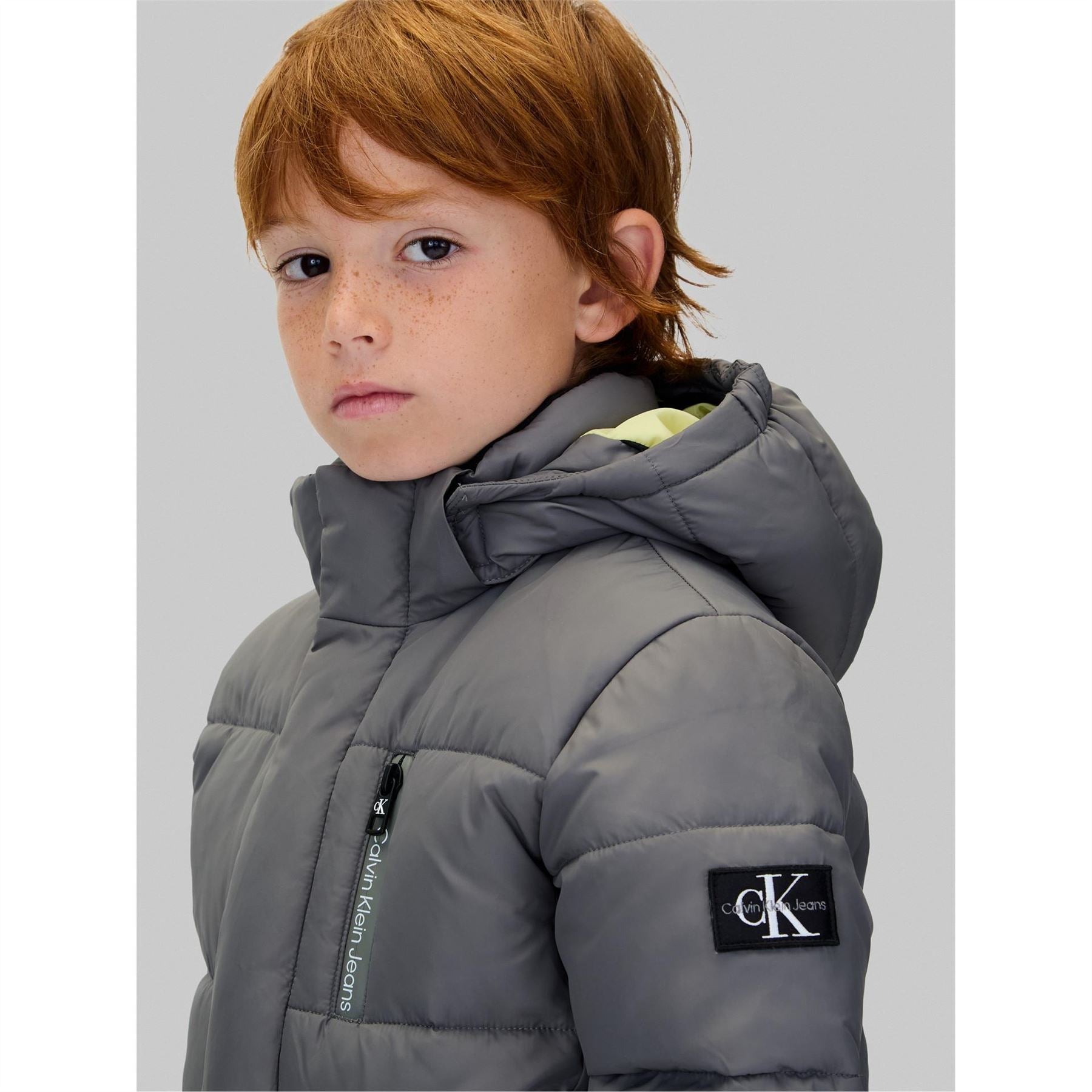 Calvin Klein Jeans Essential Hooded Long Sleeve Short Puffer Jacket