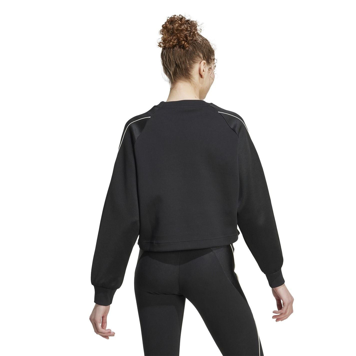 adidas Womens Stadium 3 Stripes Crewneck Sweatshirt