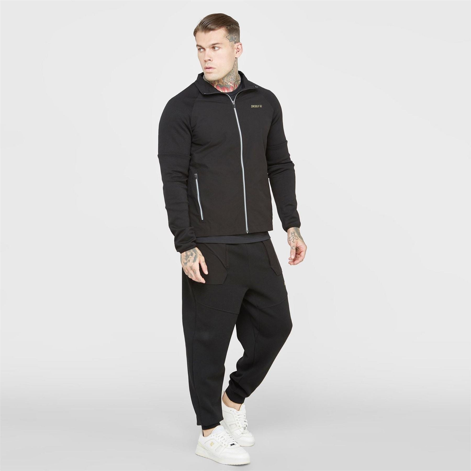 SikSilk Hooded Track Slim Fit Jacket