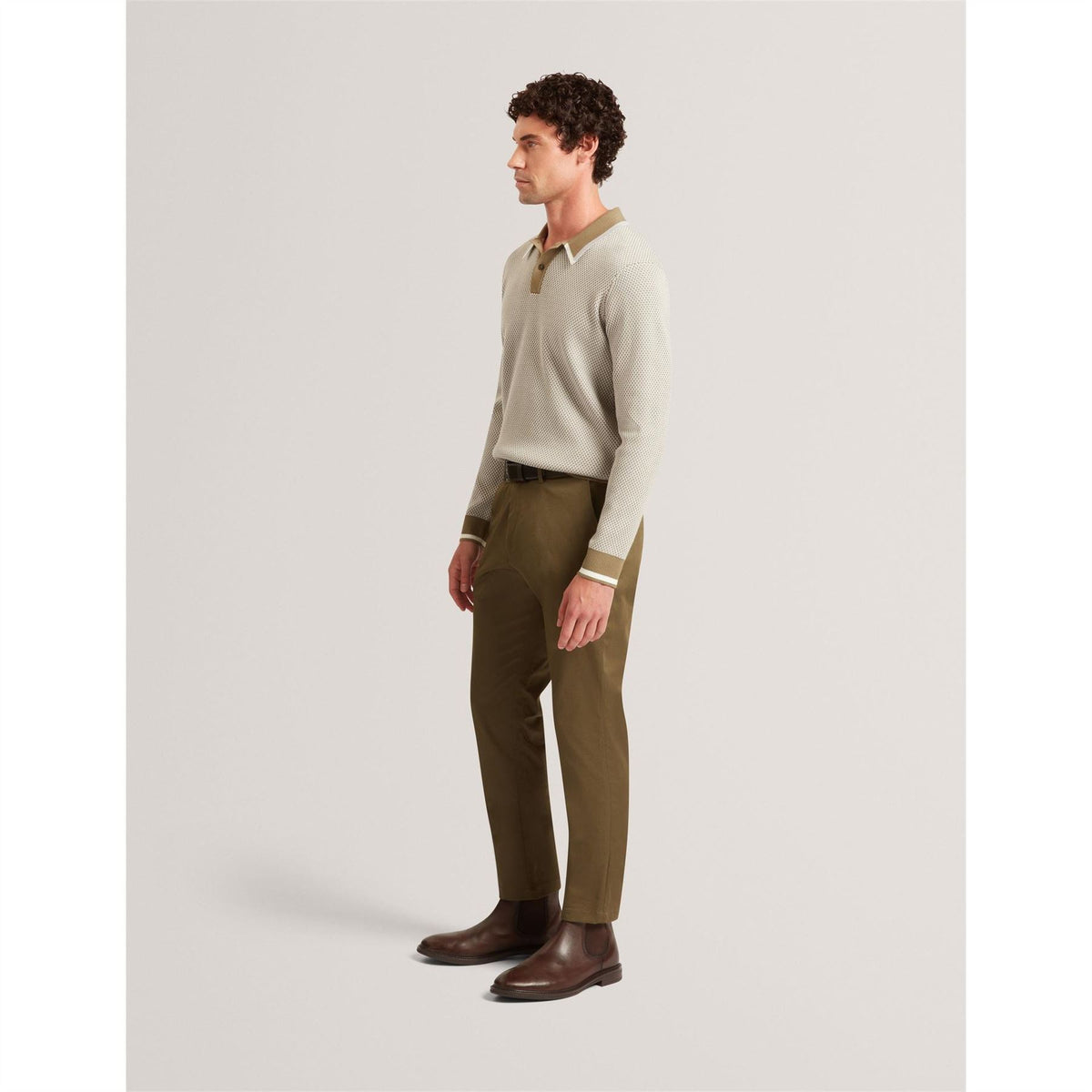 Ted Baker Ls Waffle Polo Sn71