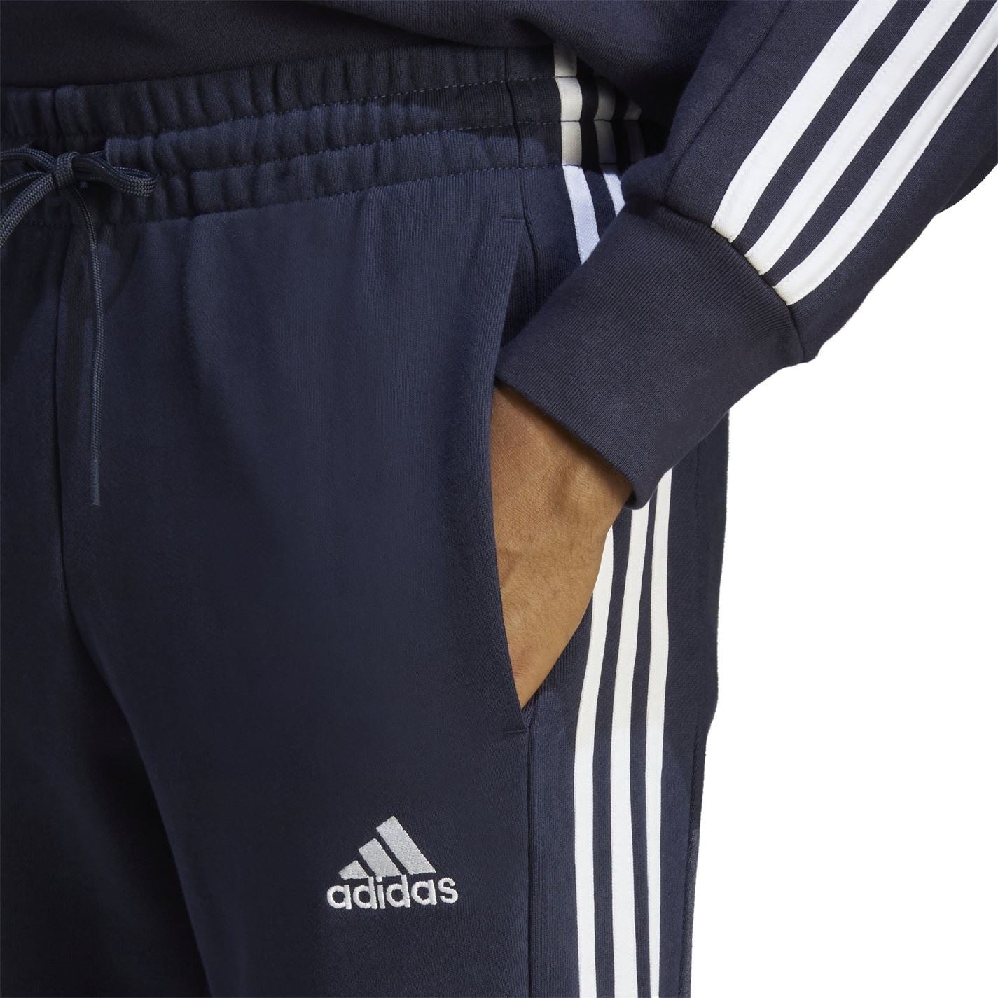 adidas Essentials French Terry Tapered Cuff 3  Stripes Joggers